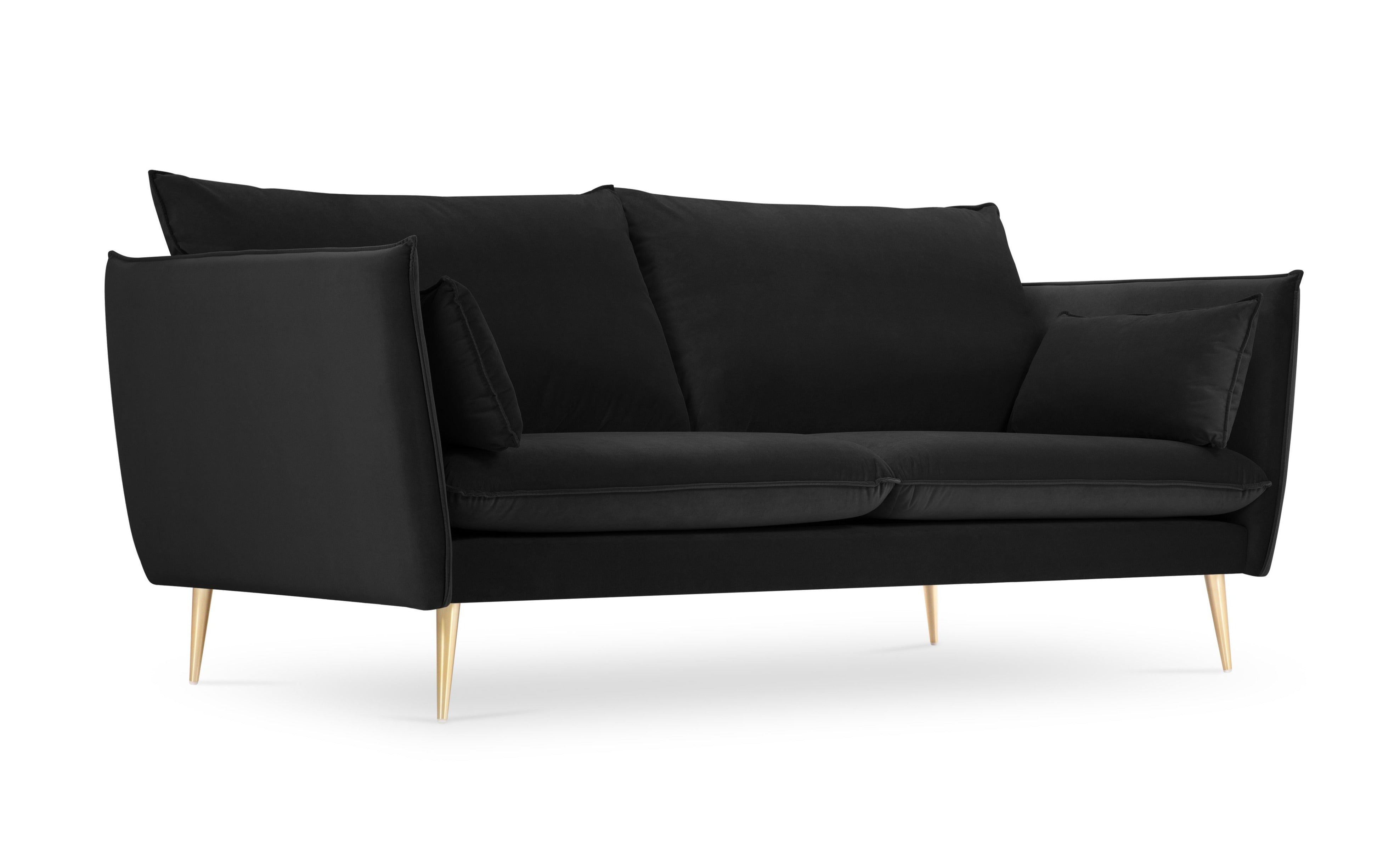 Black 4-person sofa