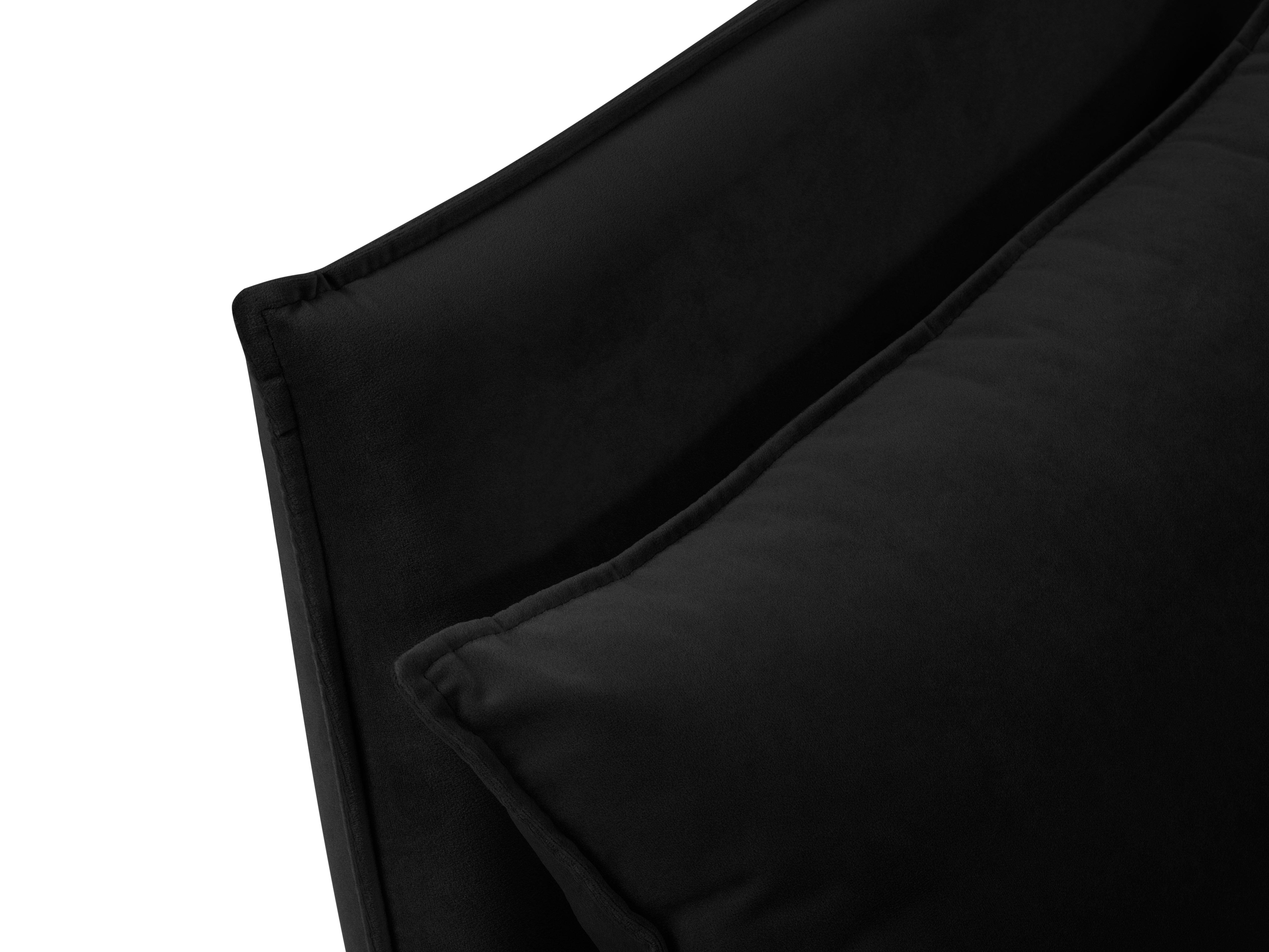 black sofa with glossy