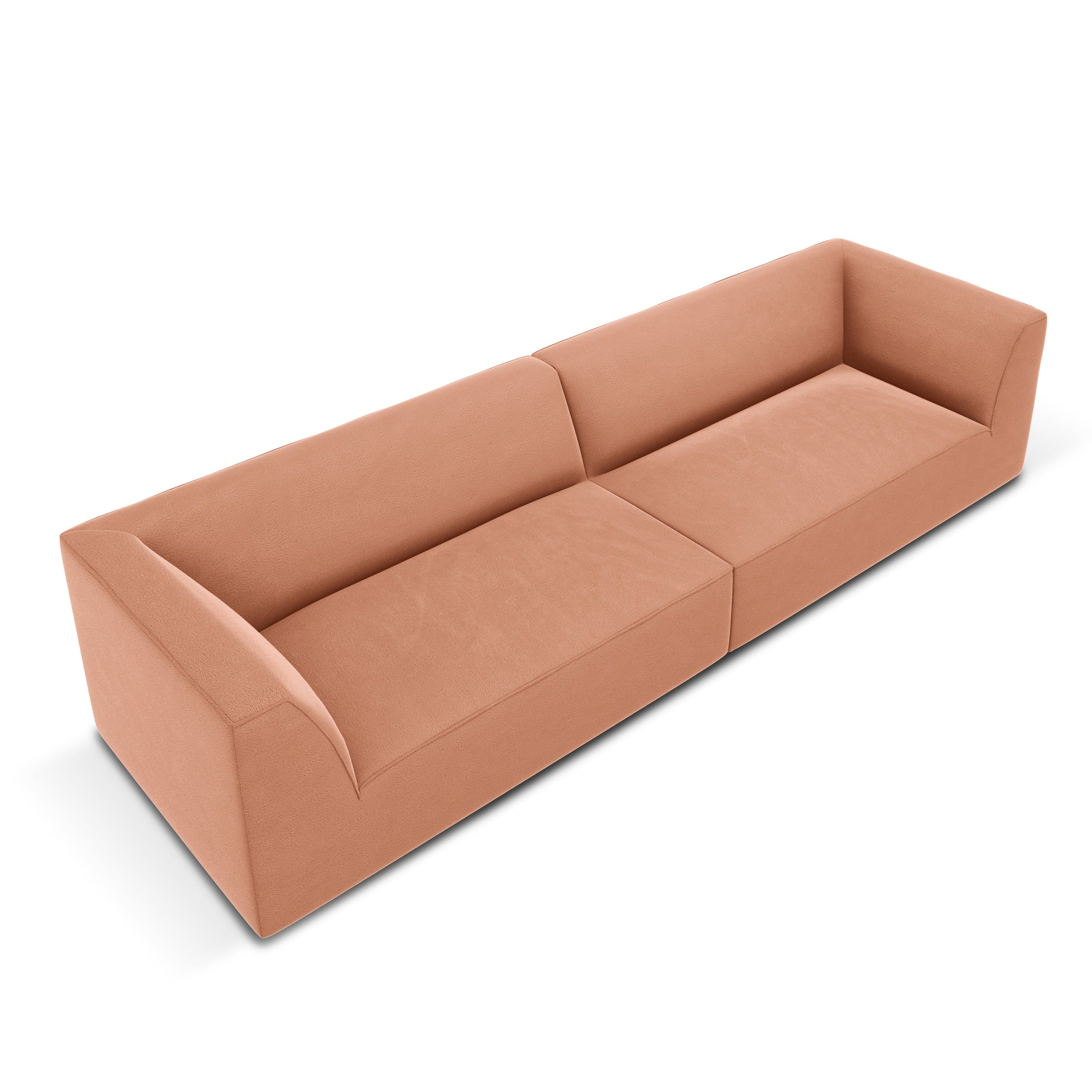 Modern velvet salmon sofa