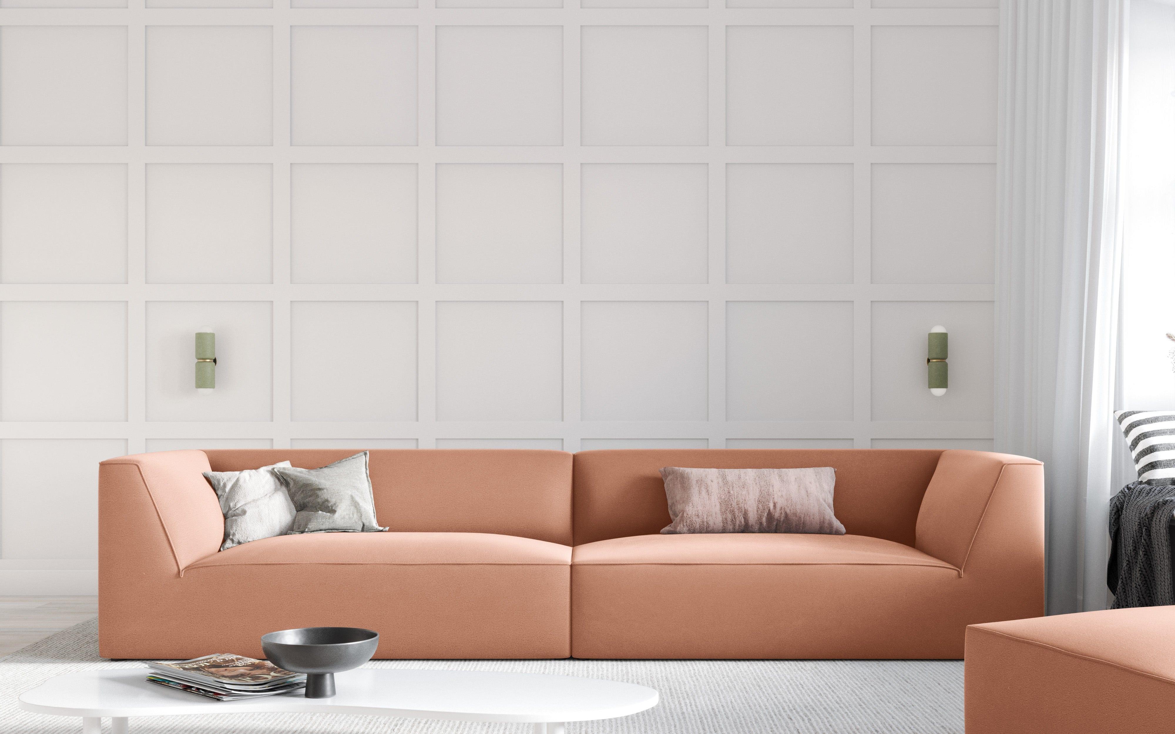 salmon glamor sofa