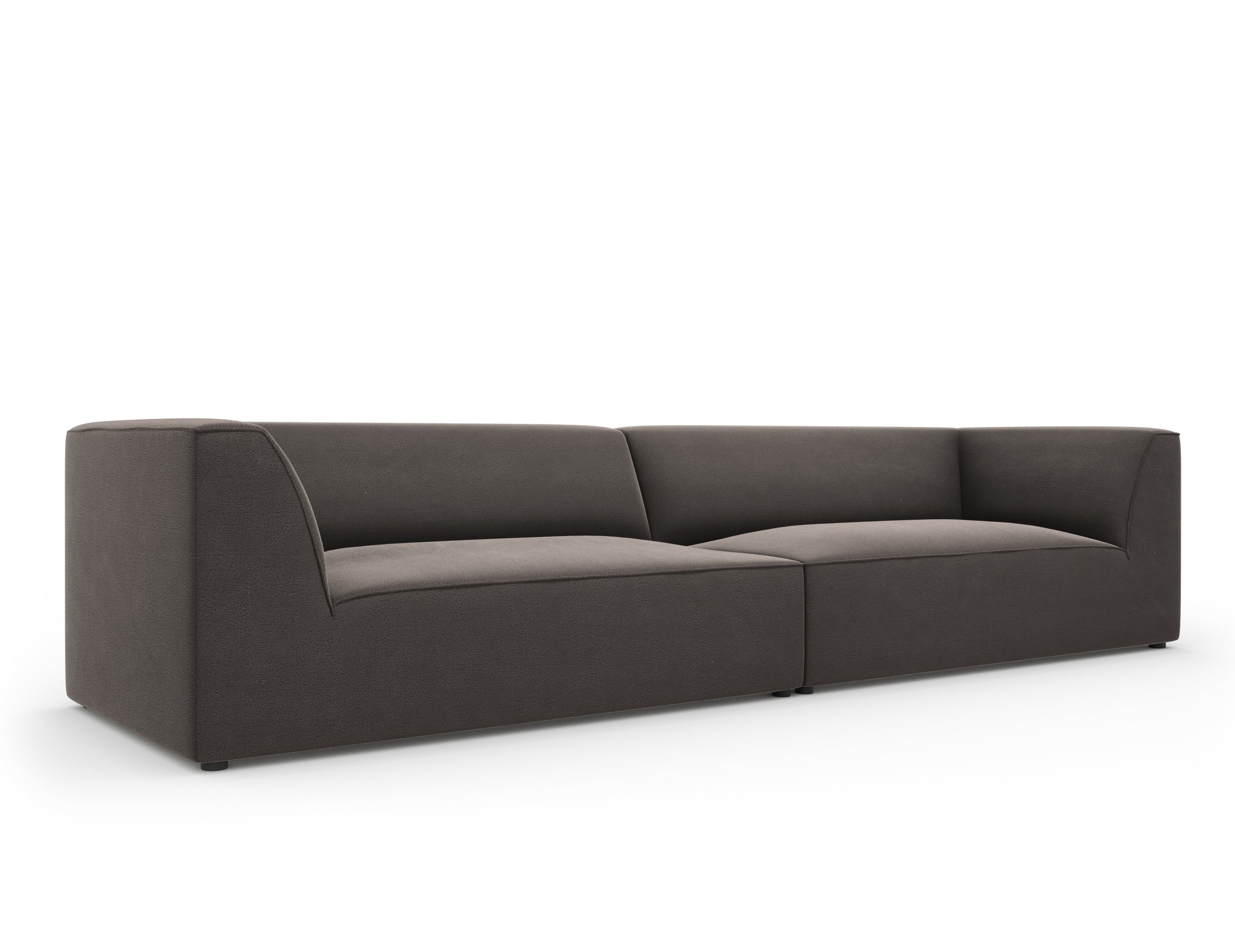 dark gray sofa with glossy