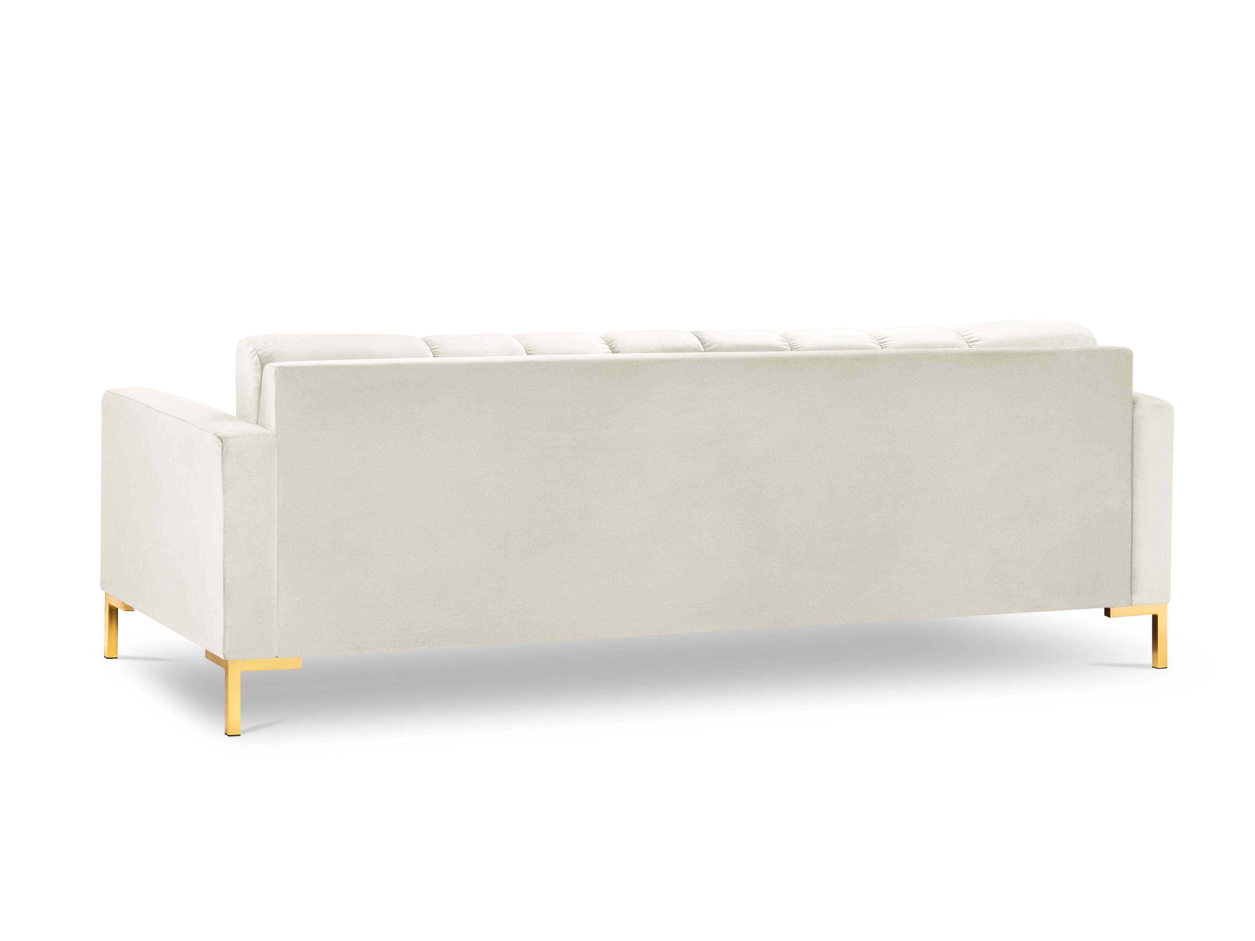 light -bearing sofa with a golden base