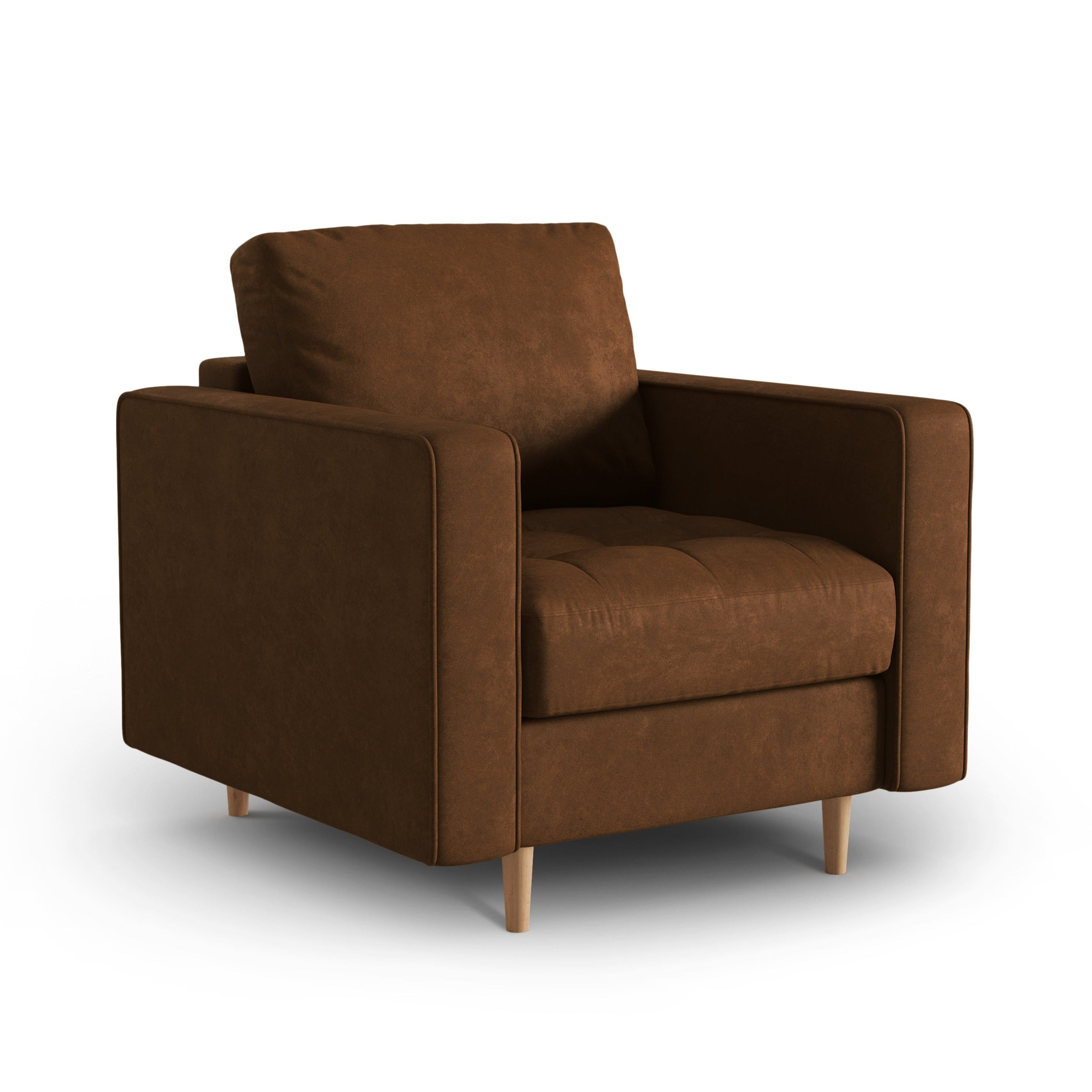 armchair from eco -leather gobi cuoio