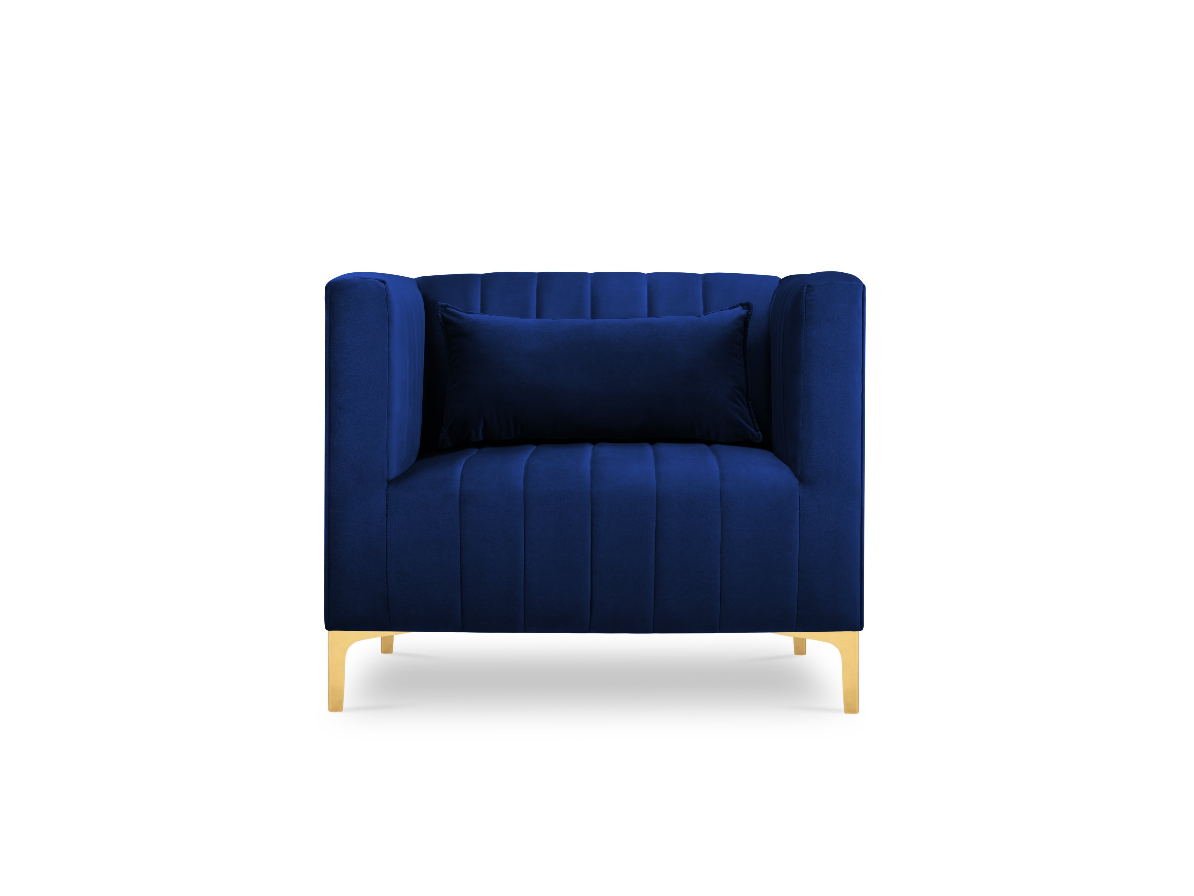 blue velvet glamor armchair