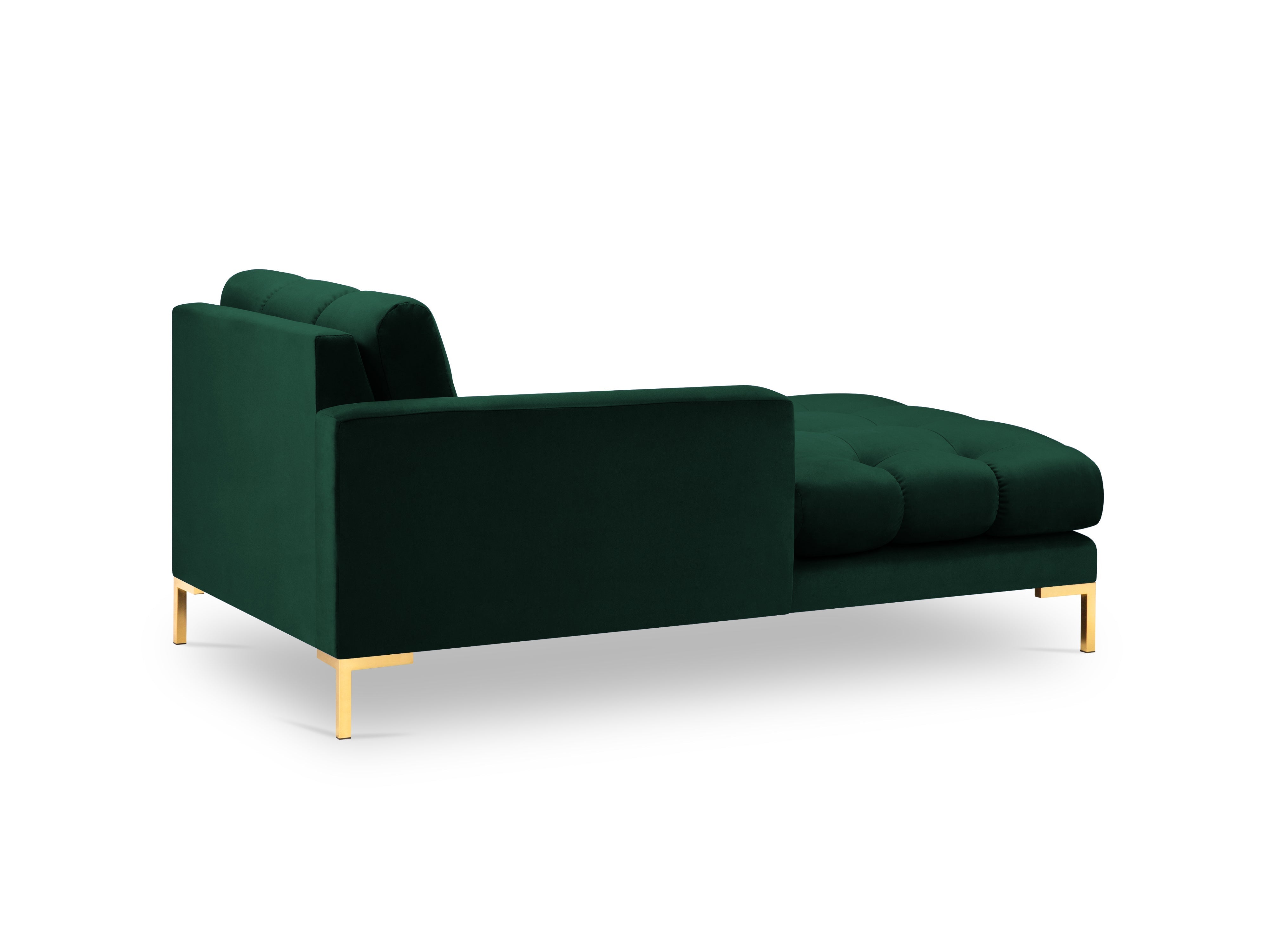 velvet green chaise -armchair with armrest