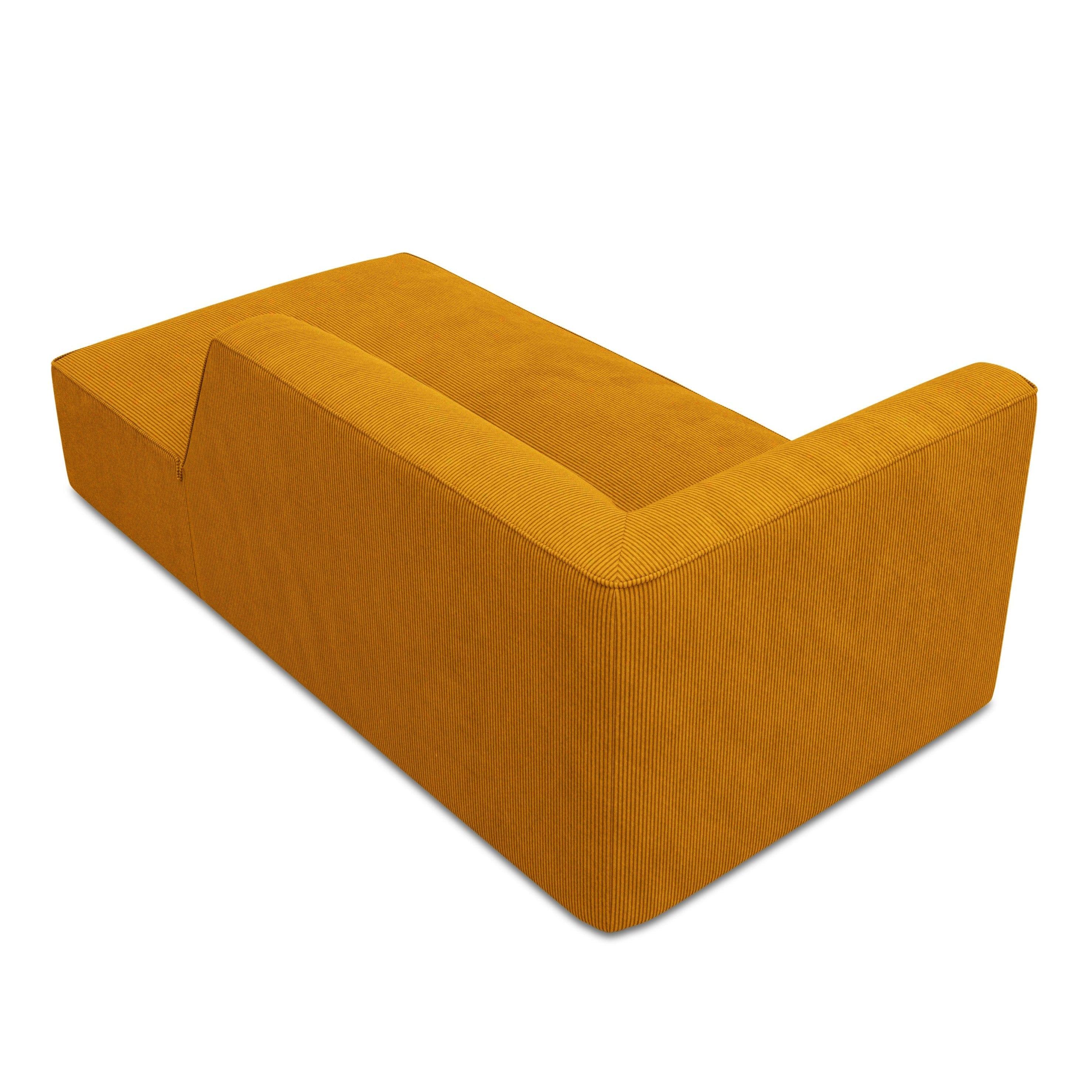 Yellow corduroy shaft with backrest