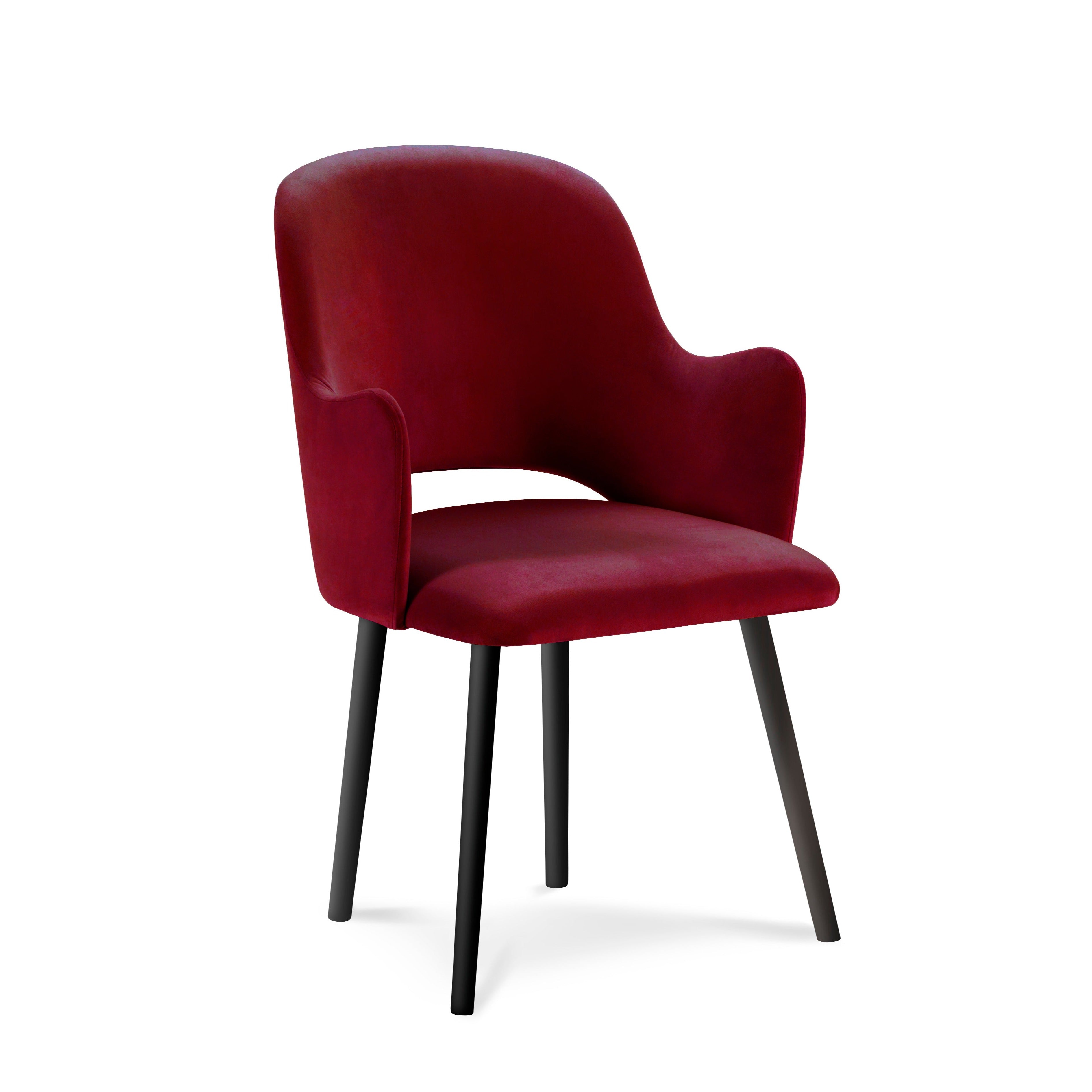 Red Modern Classic velvet chair