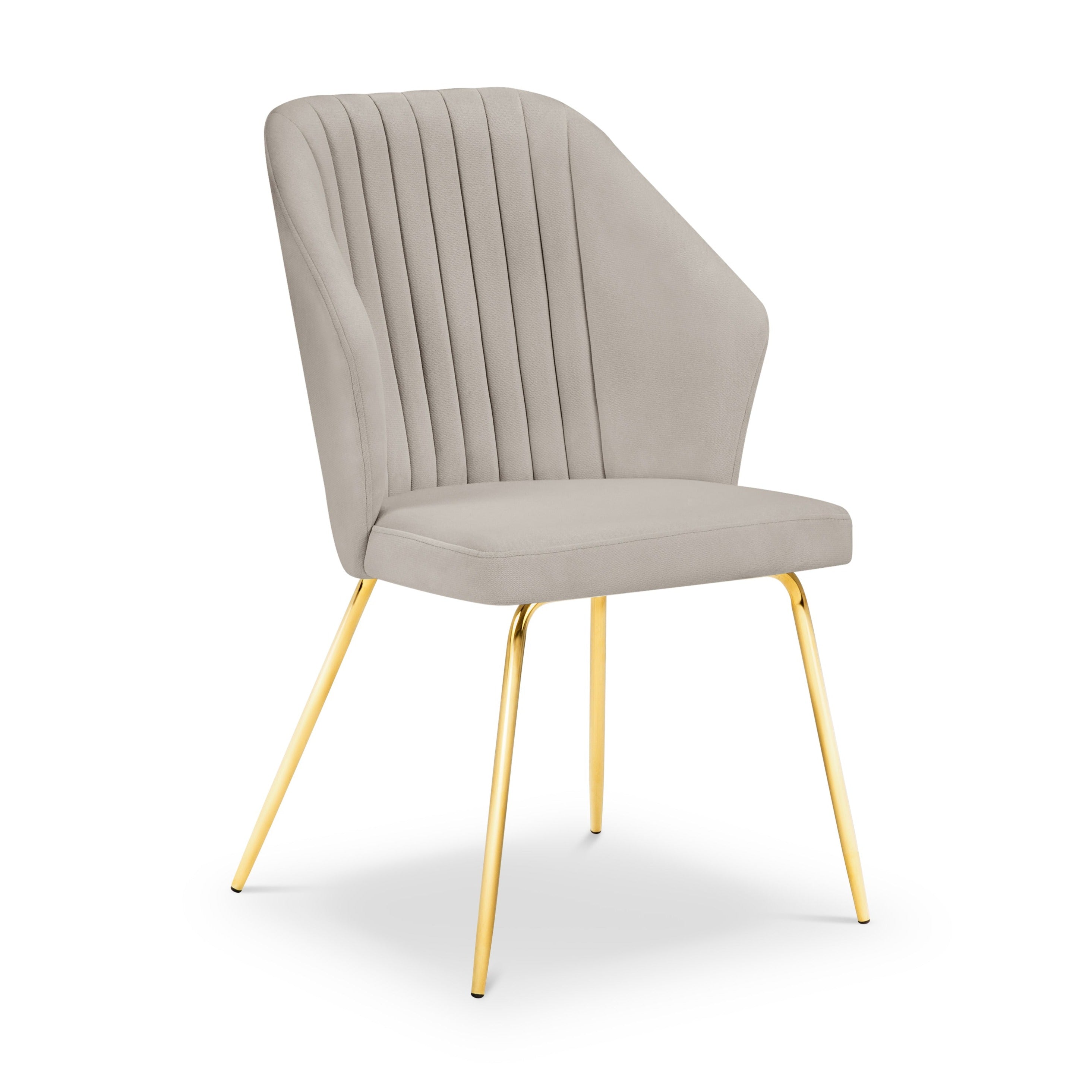Beige chair with a golden base