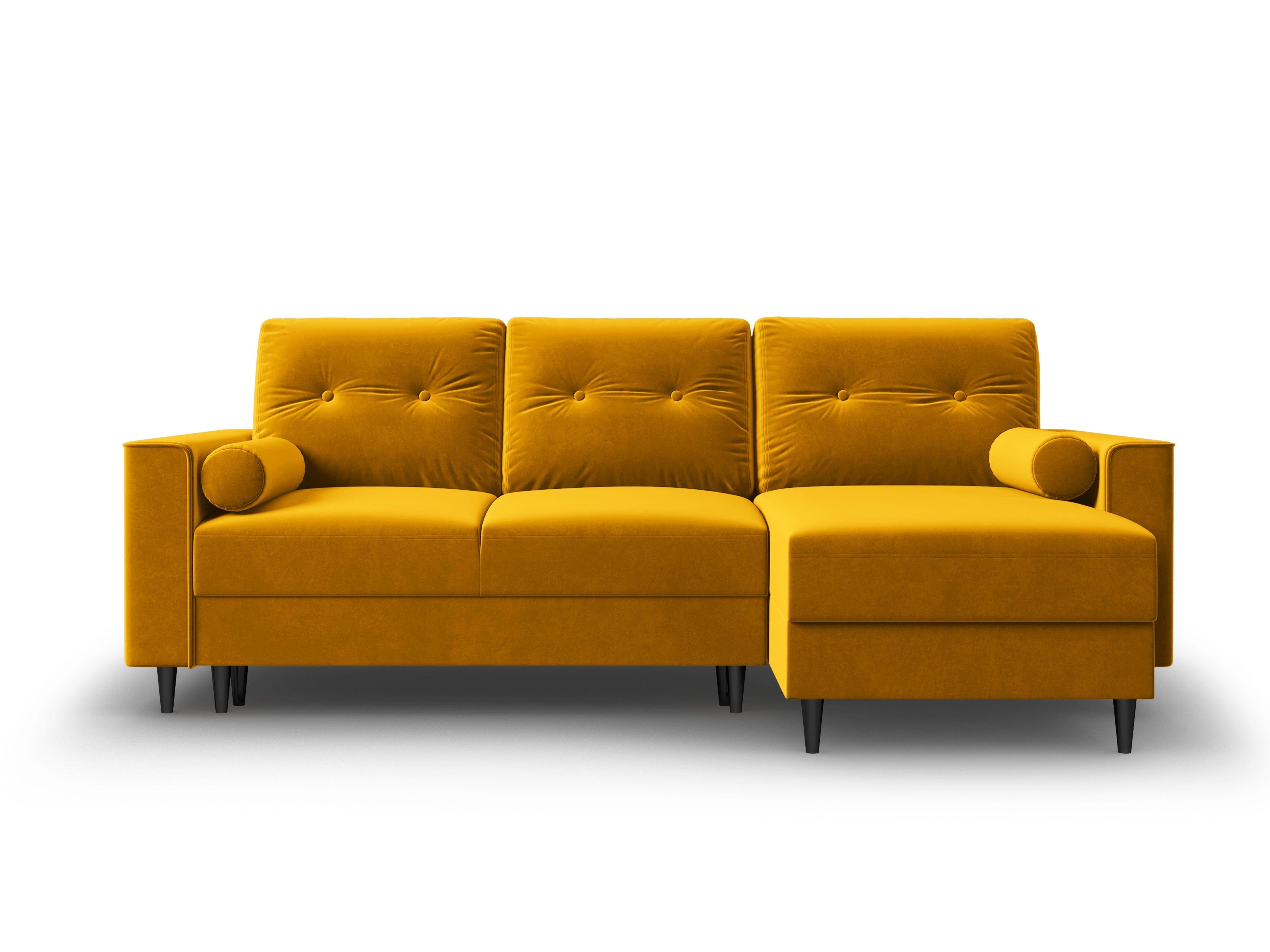 Yellow corner with a black base