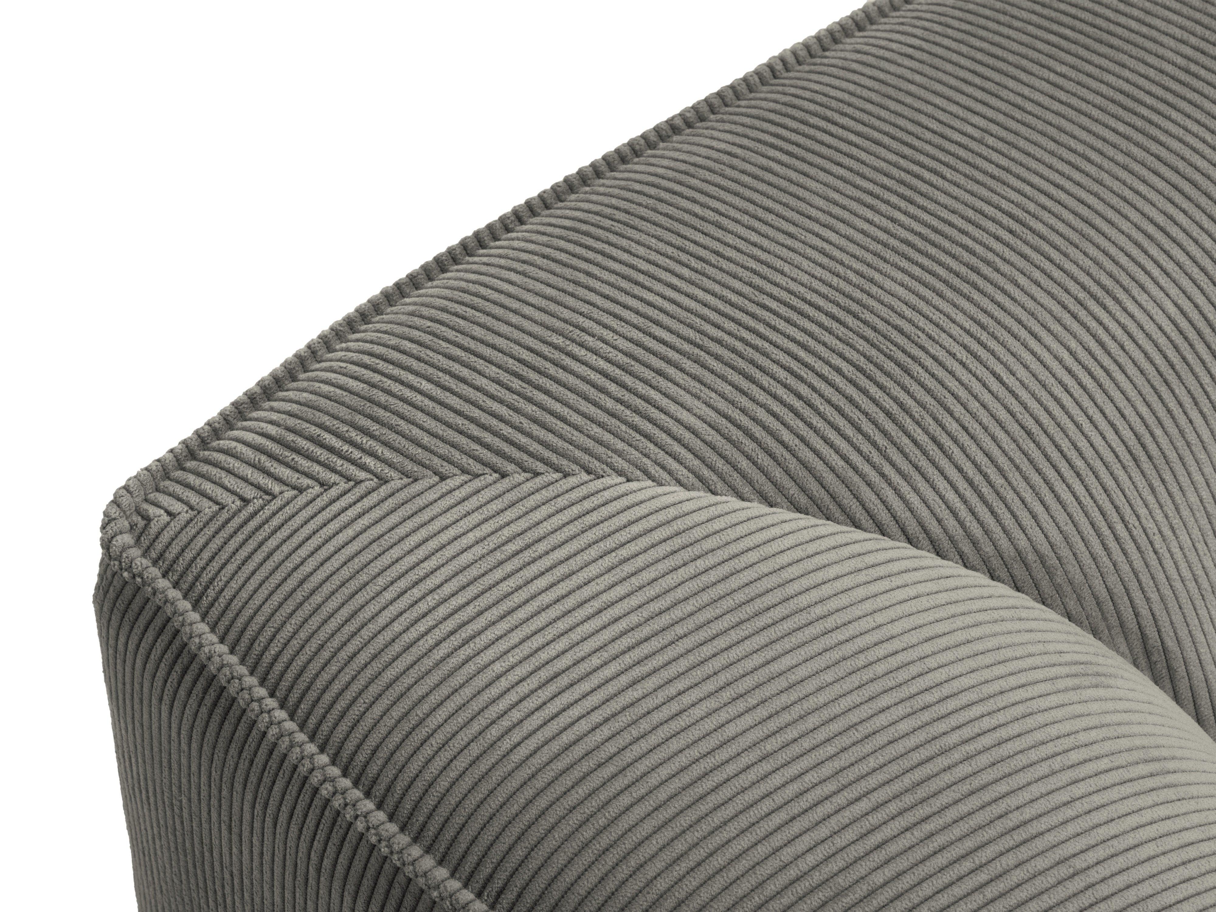 Sofa narożna sztruksowa lewostronna RUBY jasnoszary Micadoni    Eye on Design