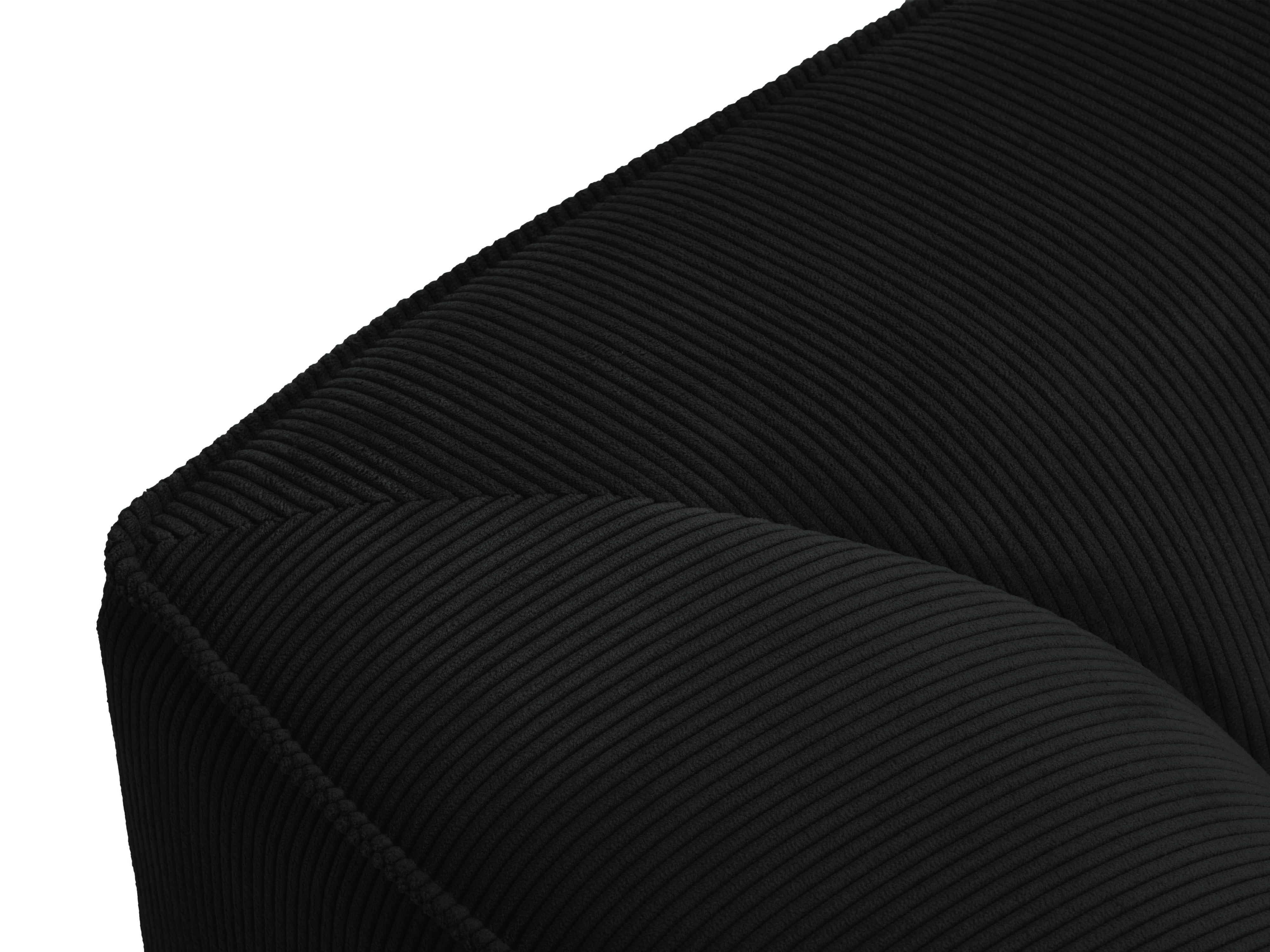 Sofa narożna sztruksowa lewostronna RUBY czarny Micadoni    Eye on Design
