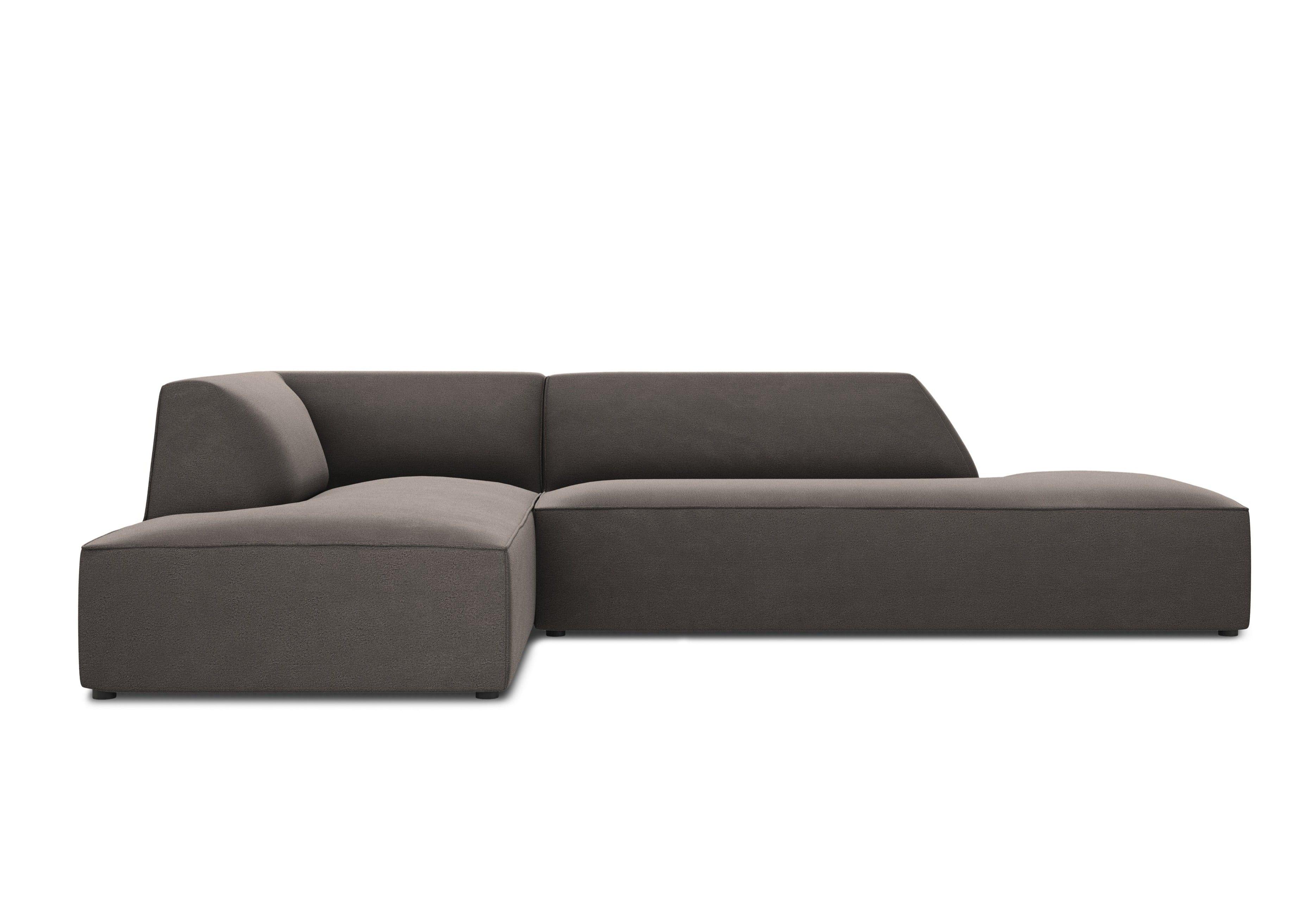 Sofa narożna aksamitna lewostronna RUBY ciemnoszary Micadoni    Eye on Design