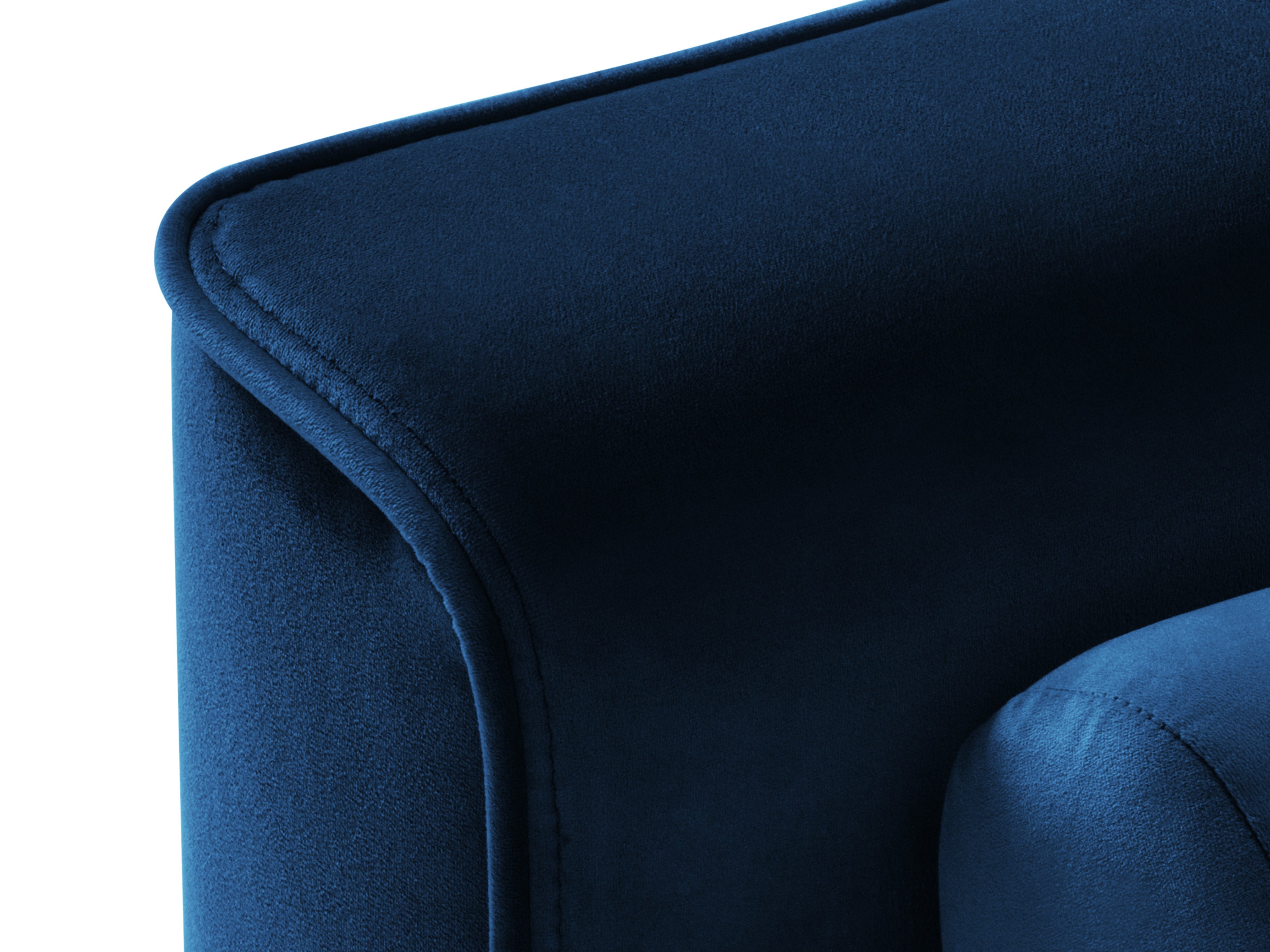 Velvet corner with armrests