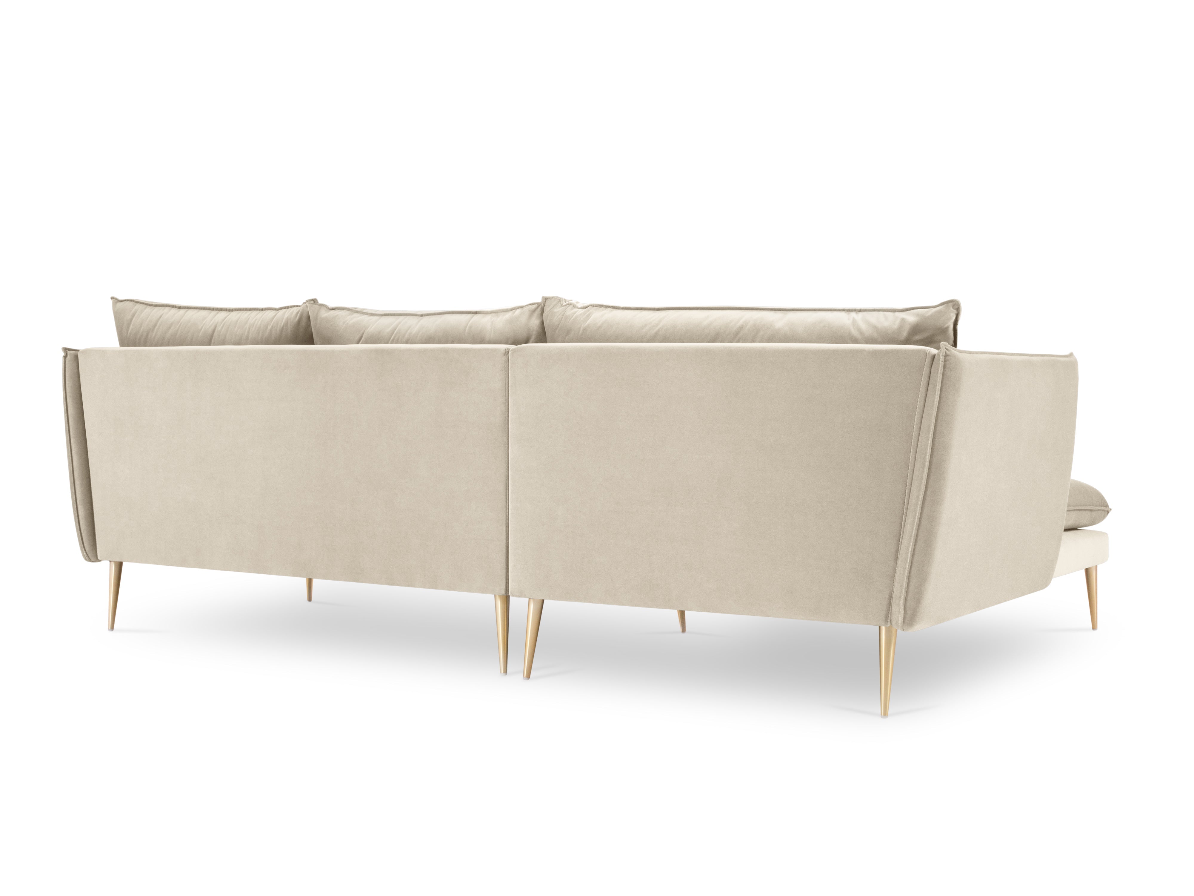 Beige sofa with a golden base