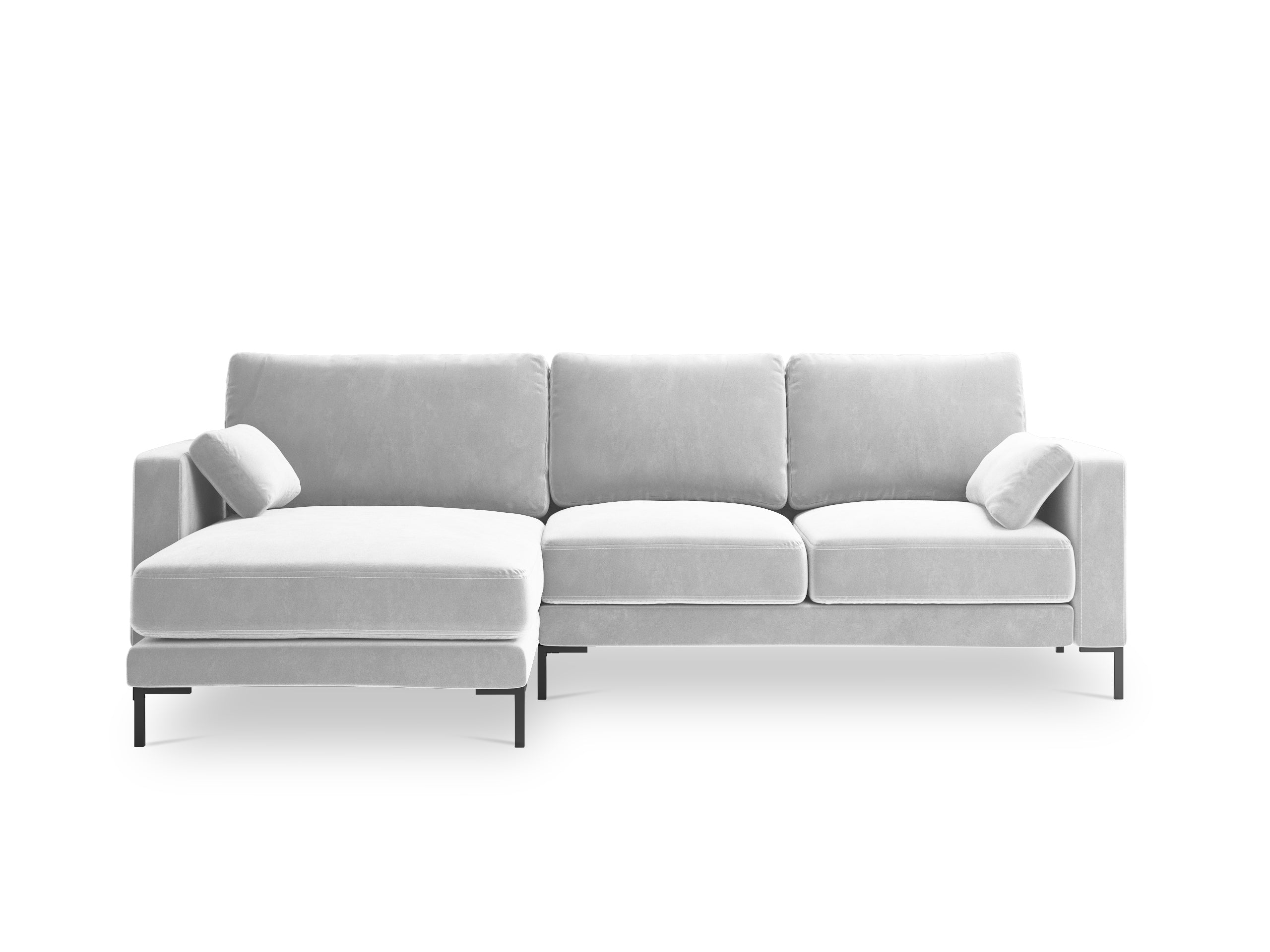Velvet corner sofa JADE silver