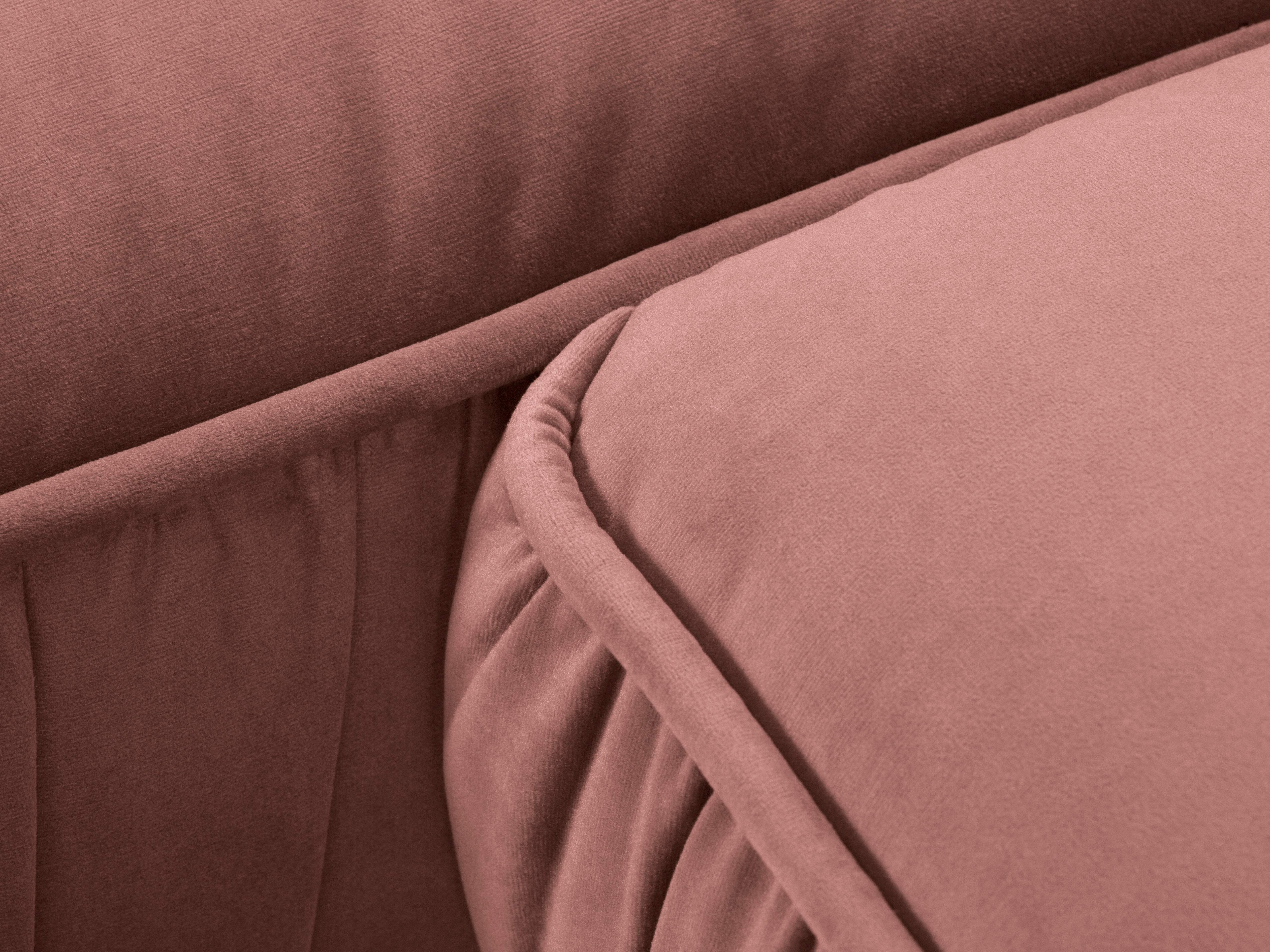 Velvet corner sofa JARDANITE pink