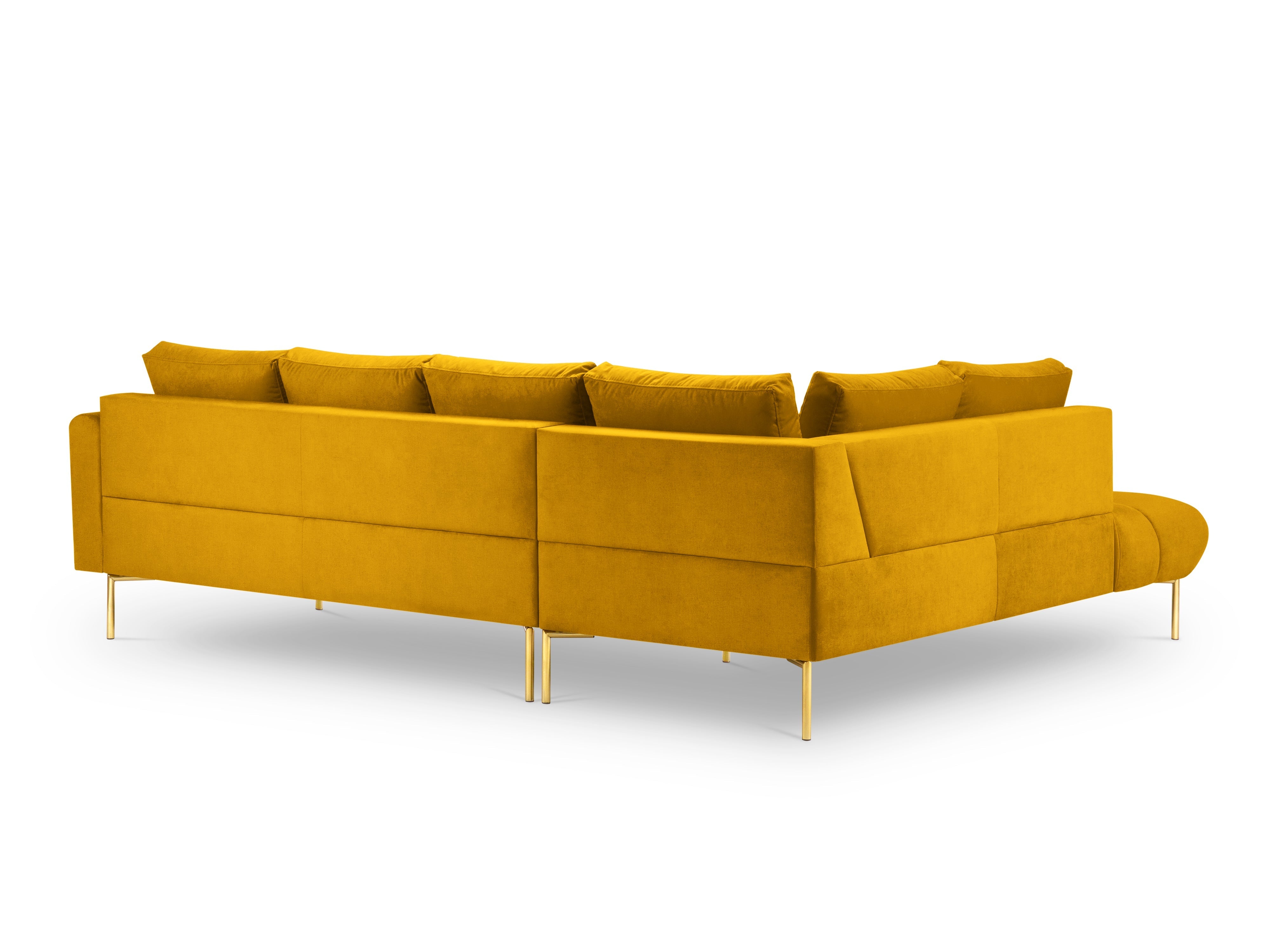 Velvet corner sofa MALVIN yellow