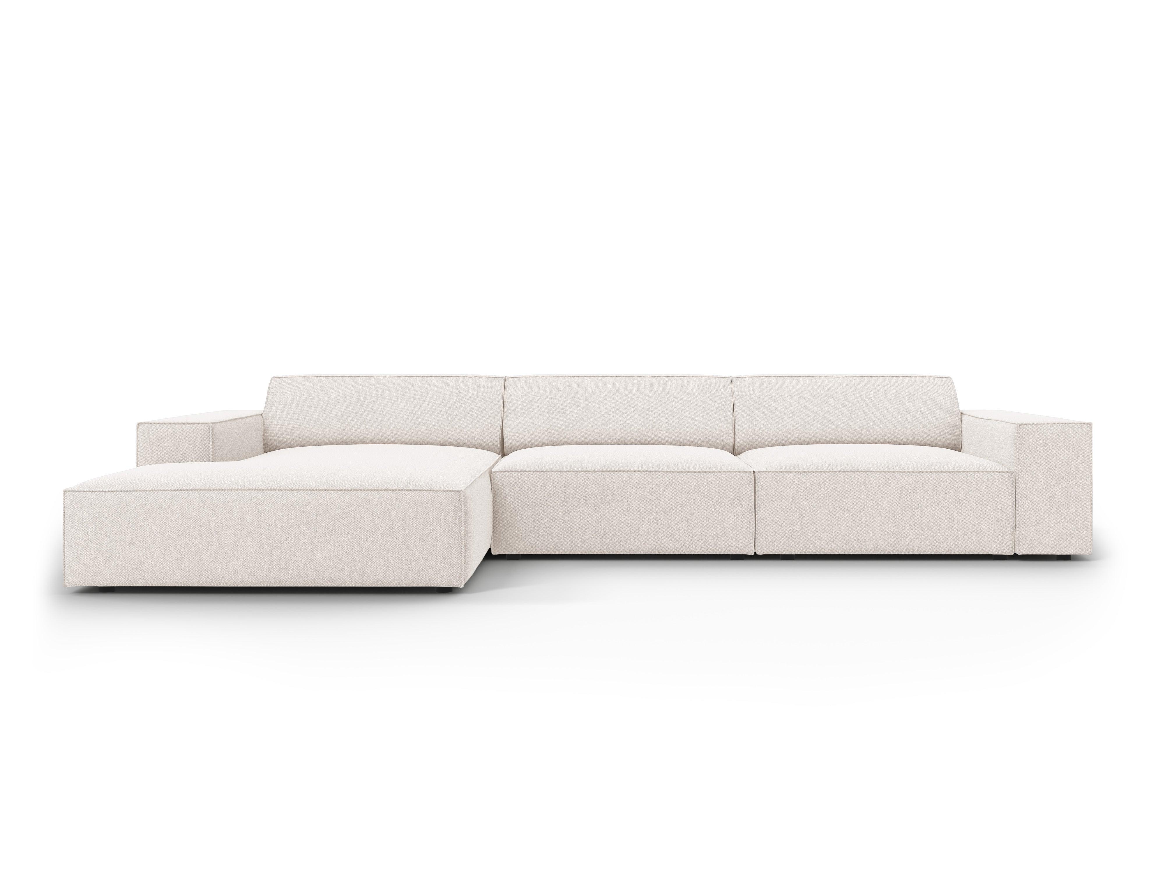 Narożnik lewostronny 4-osobowy JODIE jasnobeżowy Micadoni    Eye on Design