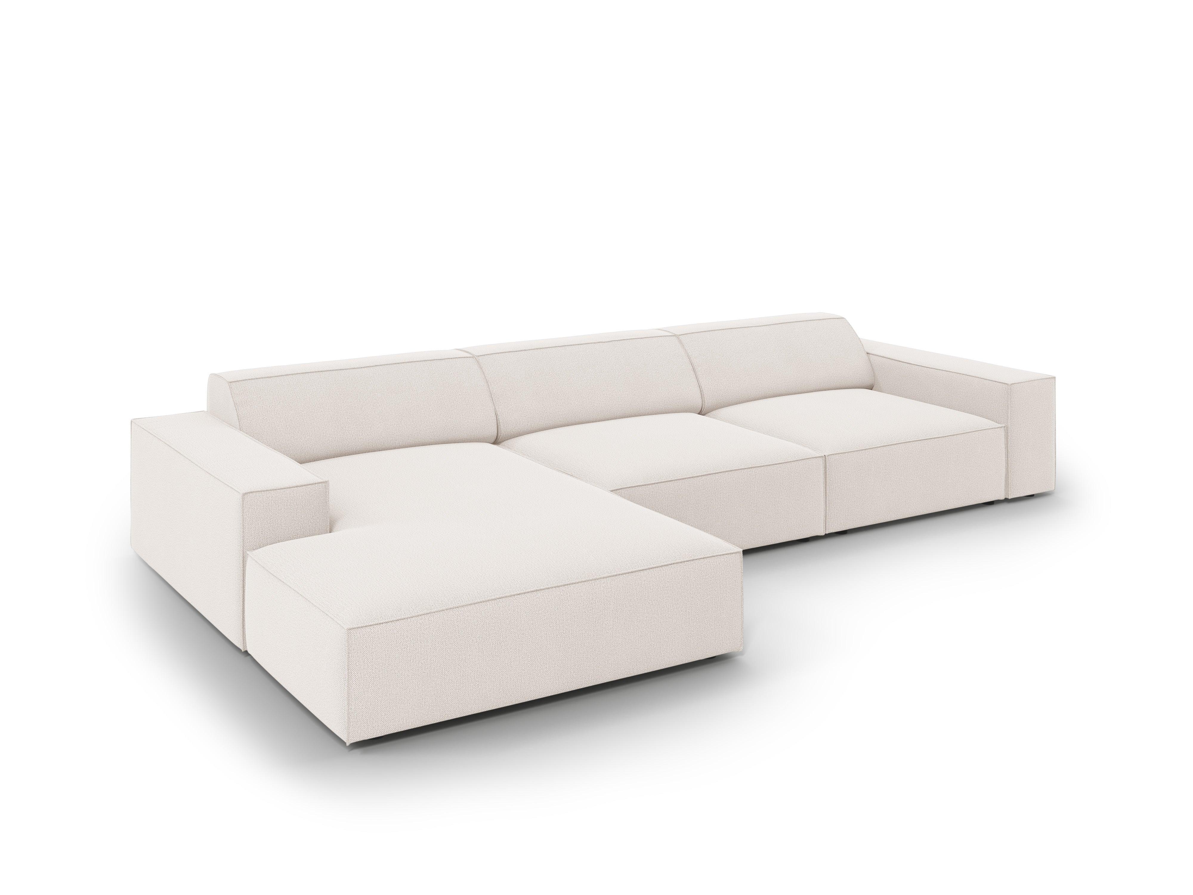 Narożnik lewostronny 4-osobowy JODIE jasnobeżowy Micadoni    Eye on Design