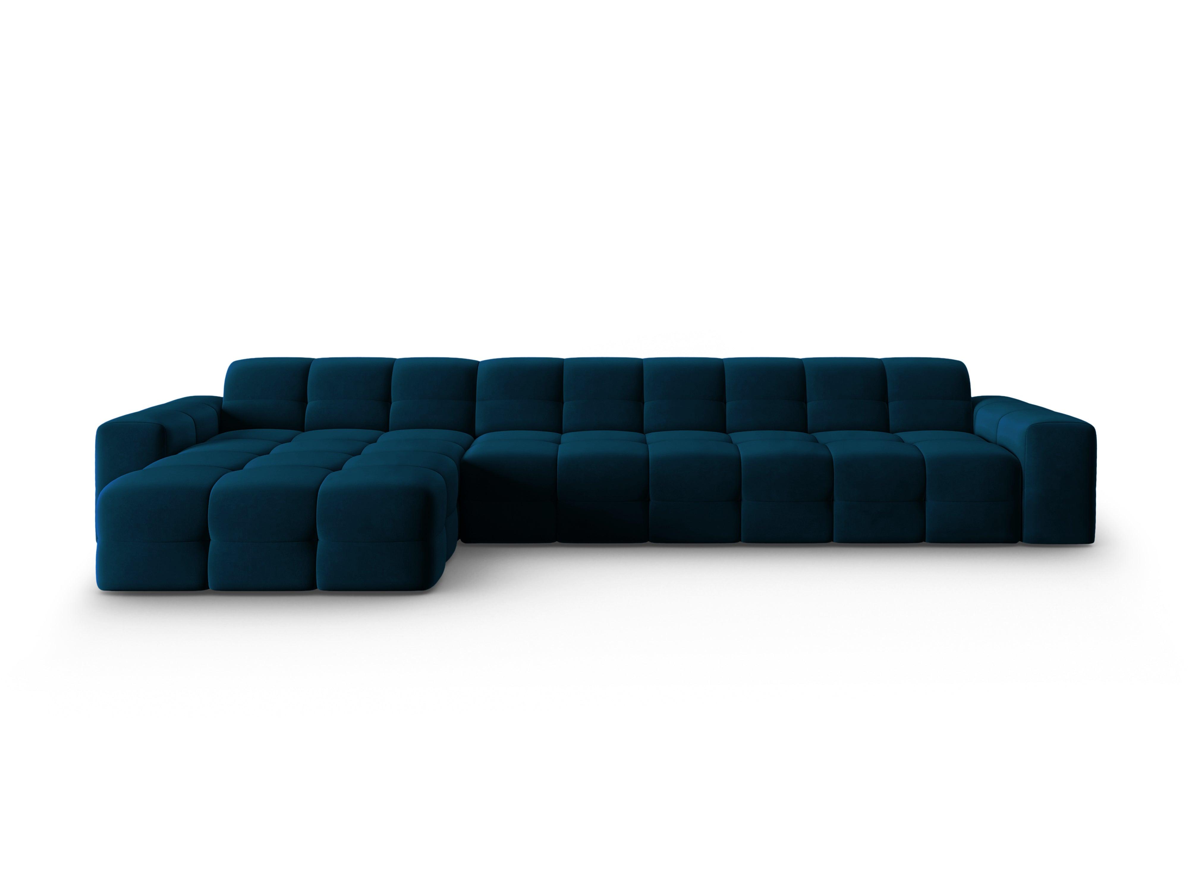 Narożnik lewostronny 5-osobowy KENDAL granatowy Micadoni    Eye on Design