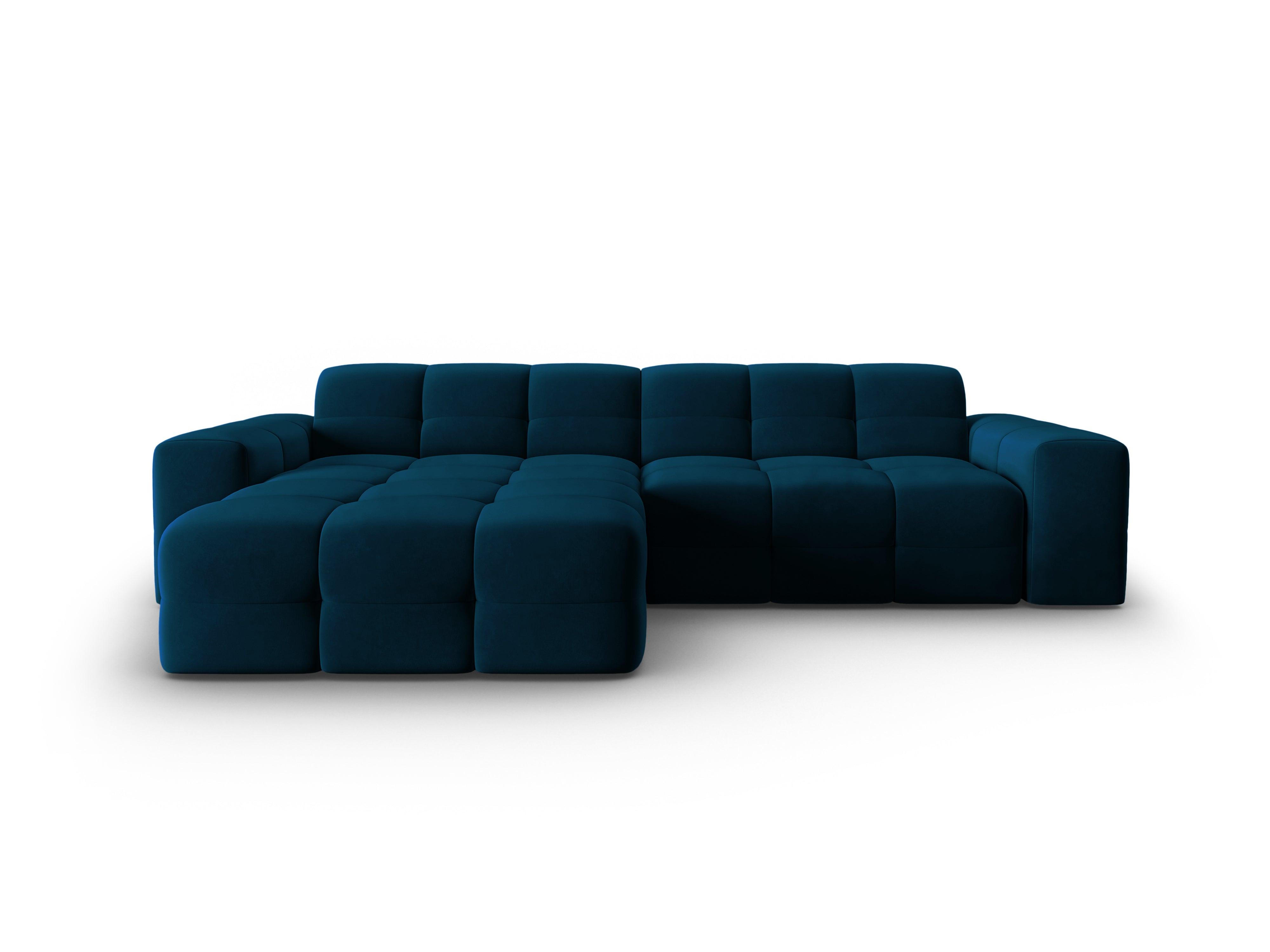 Narożnik lewostronny 4-osobowy KENDAL granatowy Micadoni    Eye on Design