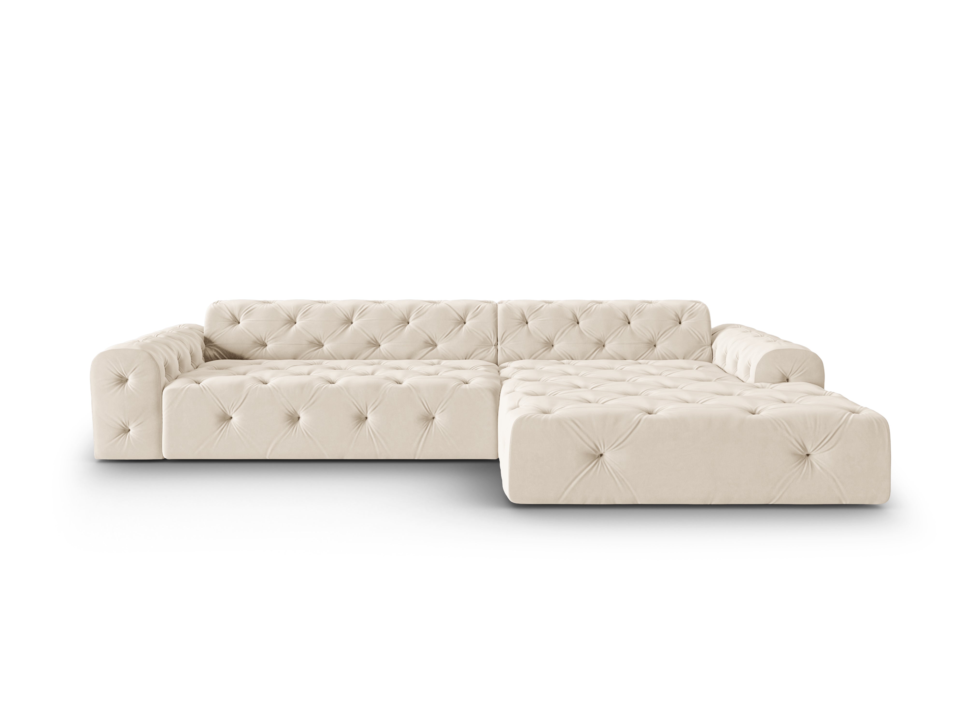 Velvet Right Corner Sofa, "Candice", 4 Seats, 260x170x80
Made in Europe, Micadoni, Eye on Design