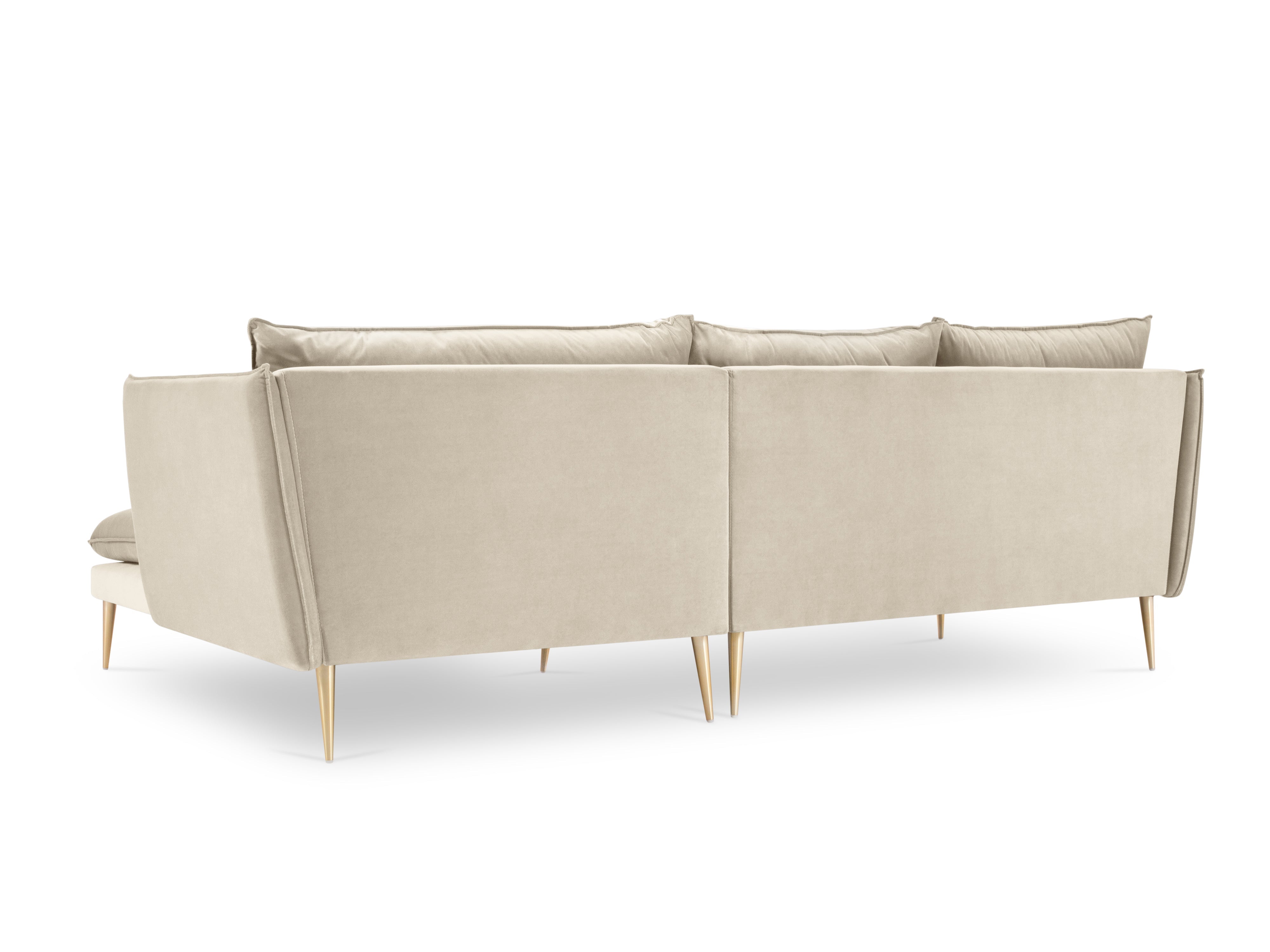 Beige sofa with a golden base