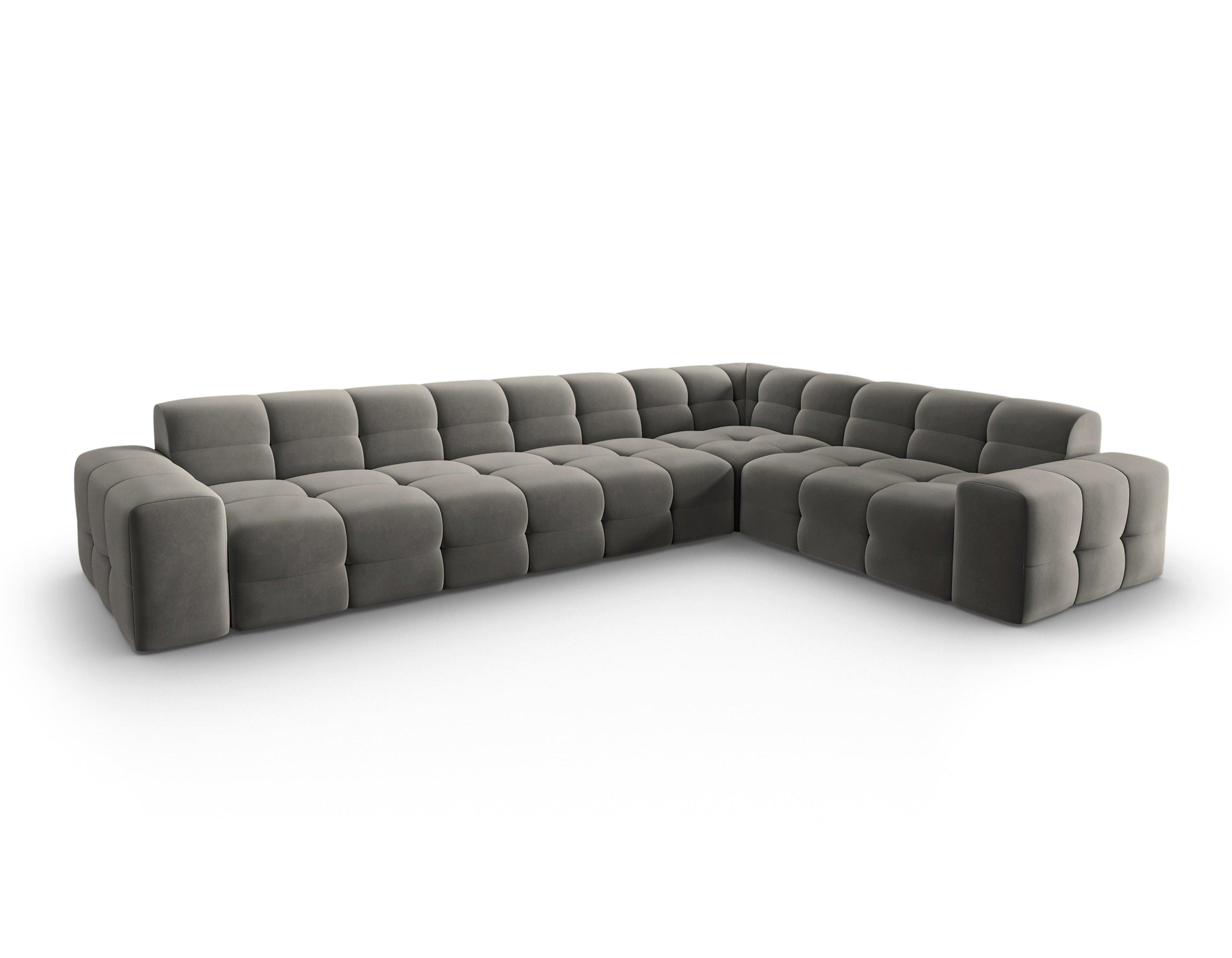 Narożnik prawostronny 6-osobowy KENDAL szary Micadoni    Eye on Design