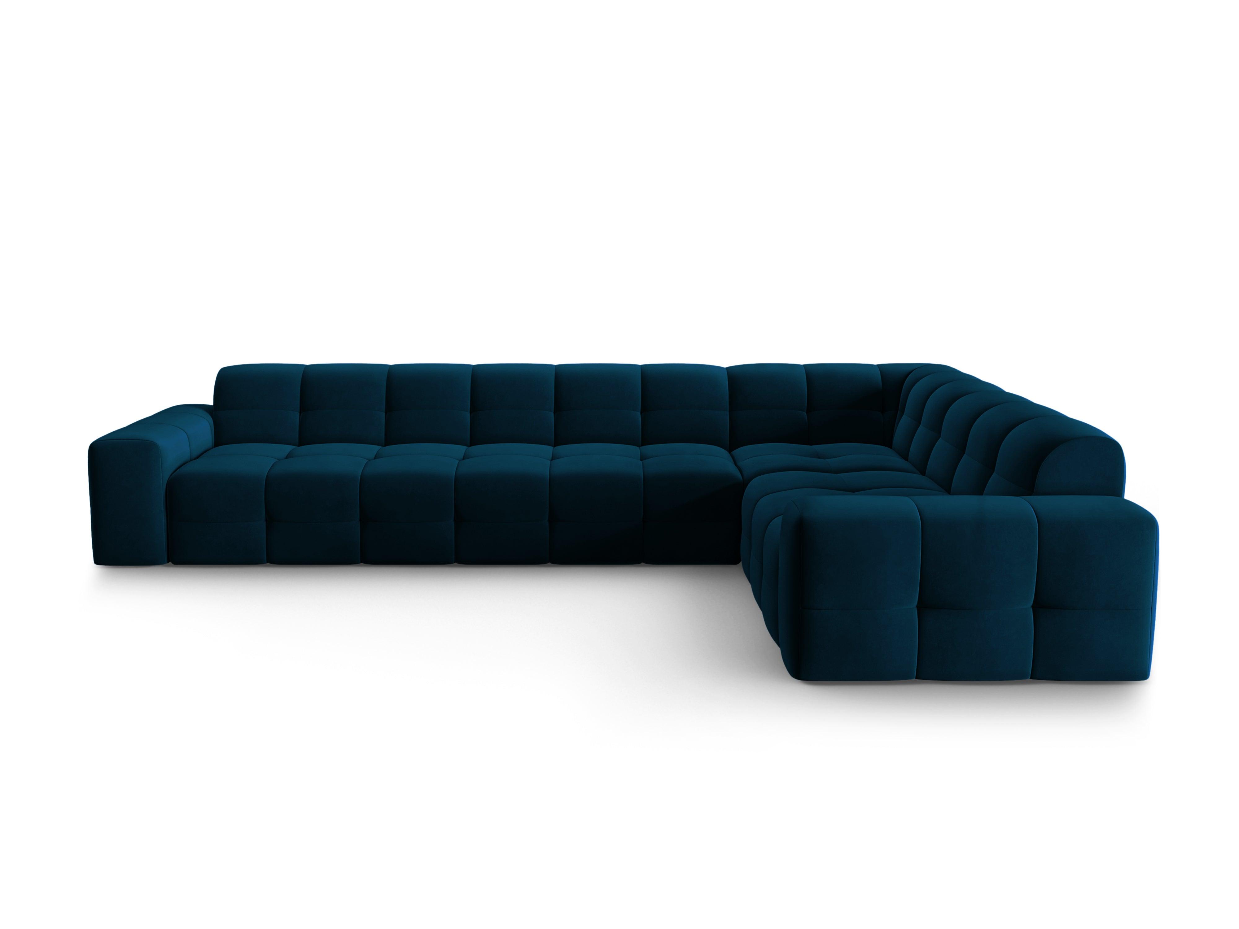 Narożnik prawostronny 6-osobowy KENDAL granatowy Micadoni    Eye on Design
