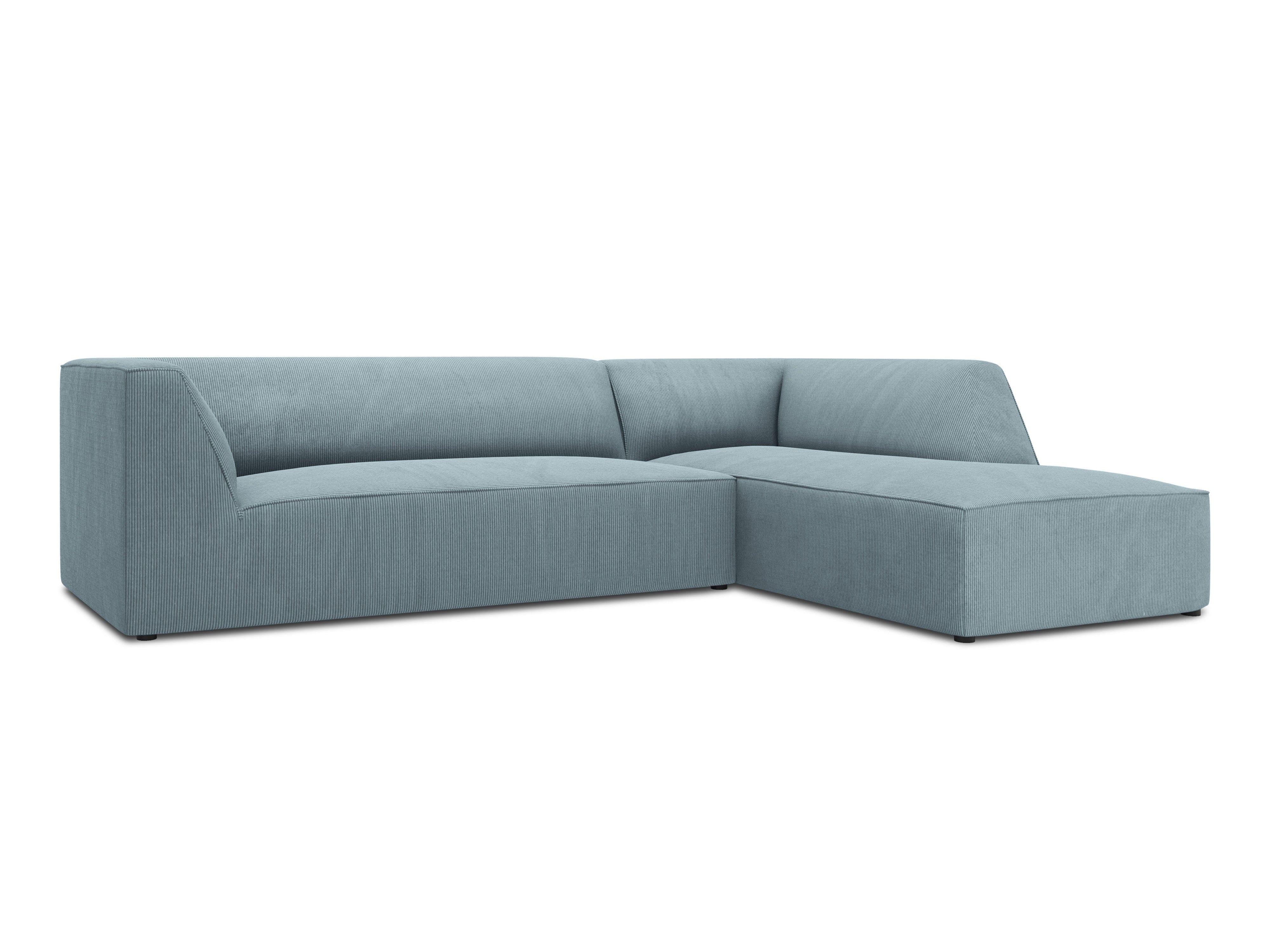 Narożnik sztruksowy 4-osobowy prawostronny RUBY jasnoniebieski Micadoni    Eye on Design