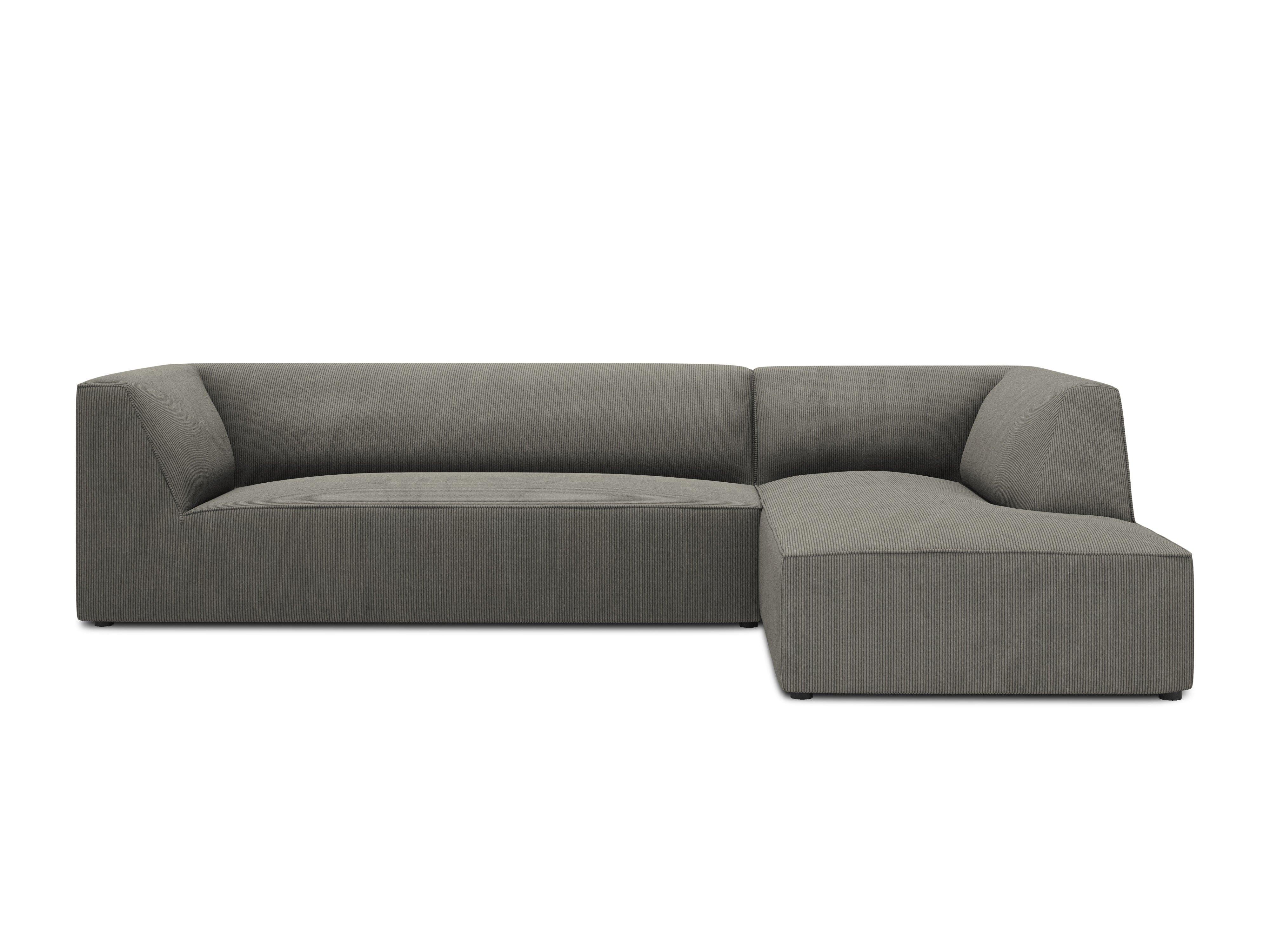 Narożnik sztruksowy 4-osobowy prawostronny RUBY jasnoszary Micadoni    Eye on Design
