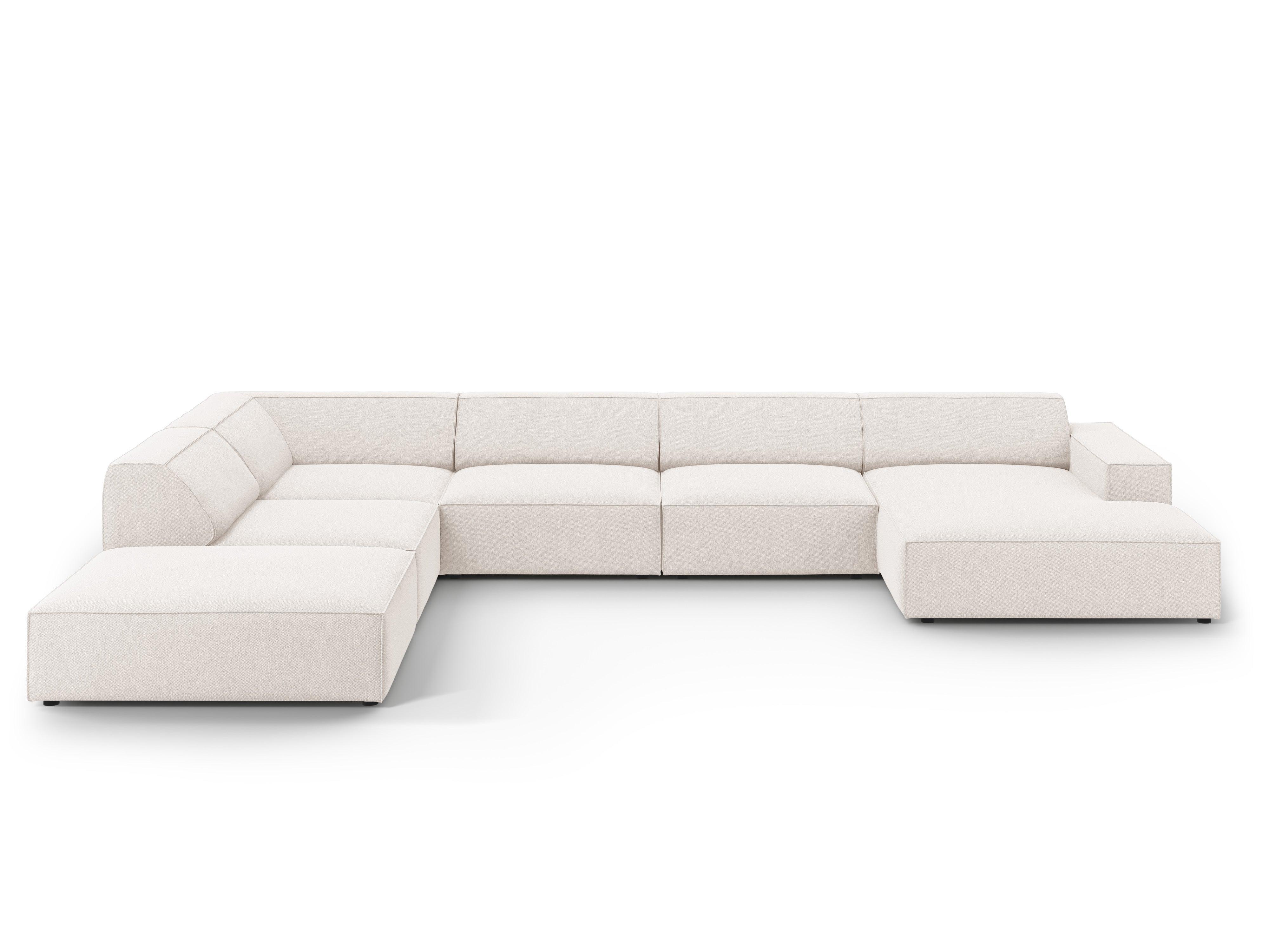 Sofa panoramiczna lewostronna JODIE jasnobeżowy Micadoni    Eye on Design