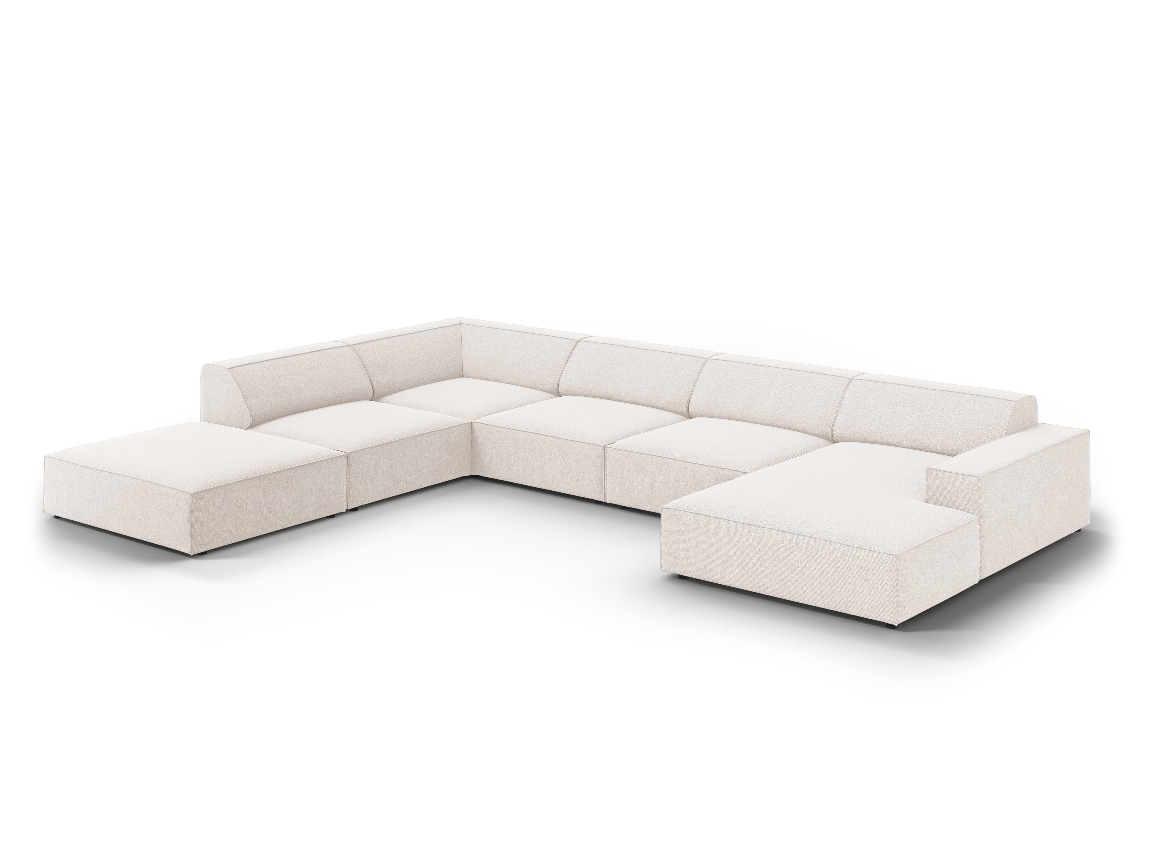 Sofa panoramiczna lewostronna JODIE jasnobeżowy Micadoni    Eye on Design