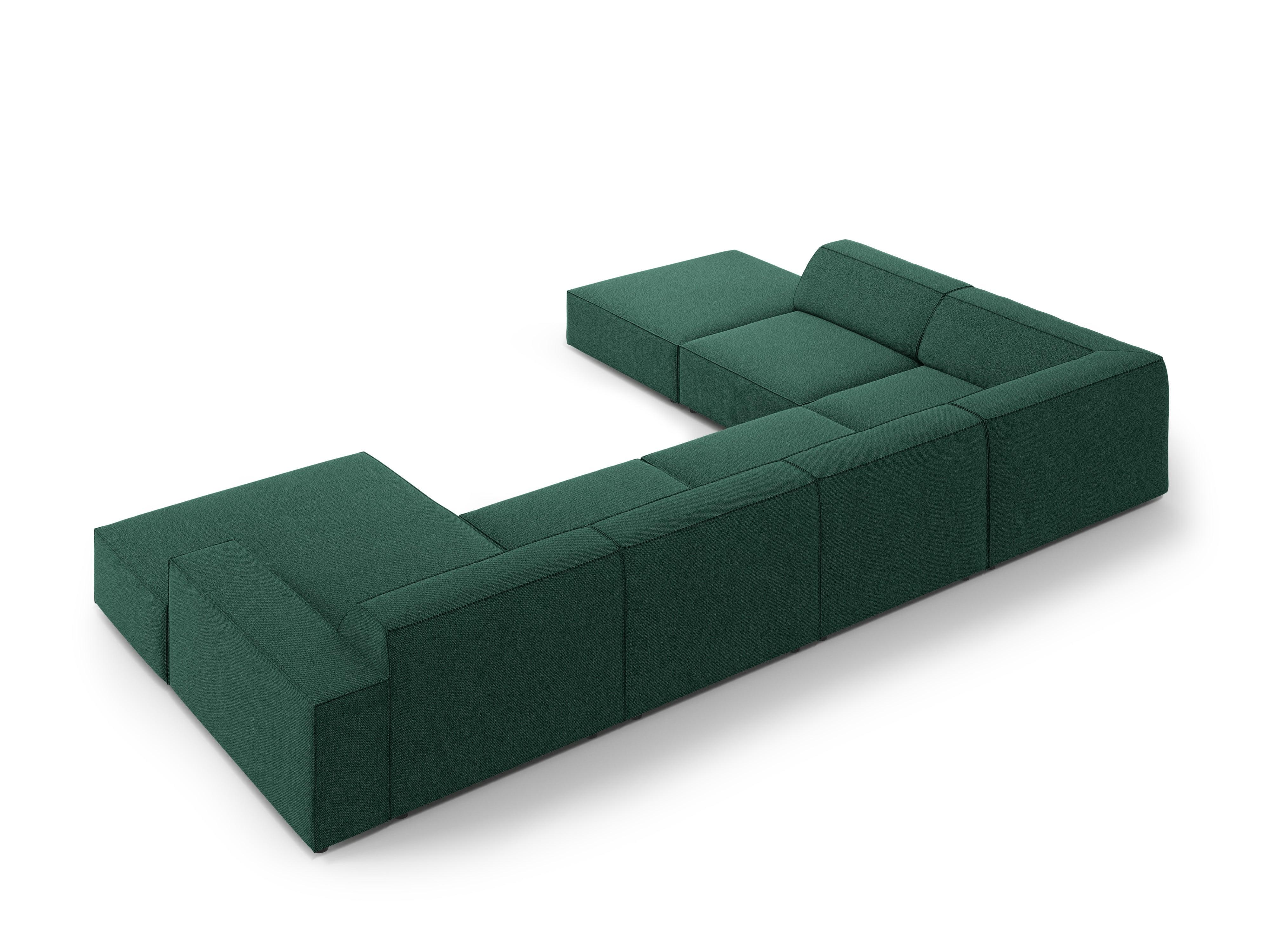 Sofa panoramiczna lewostronna JODIE zielony Micadoni    Eye on Design