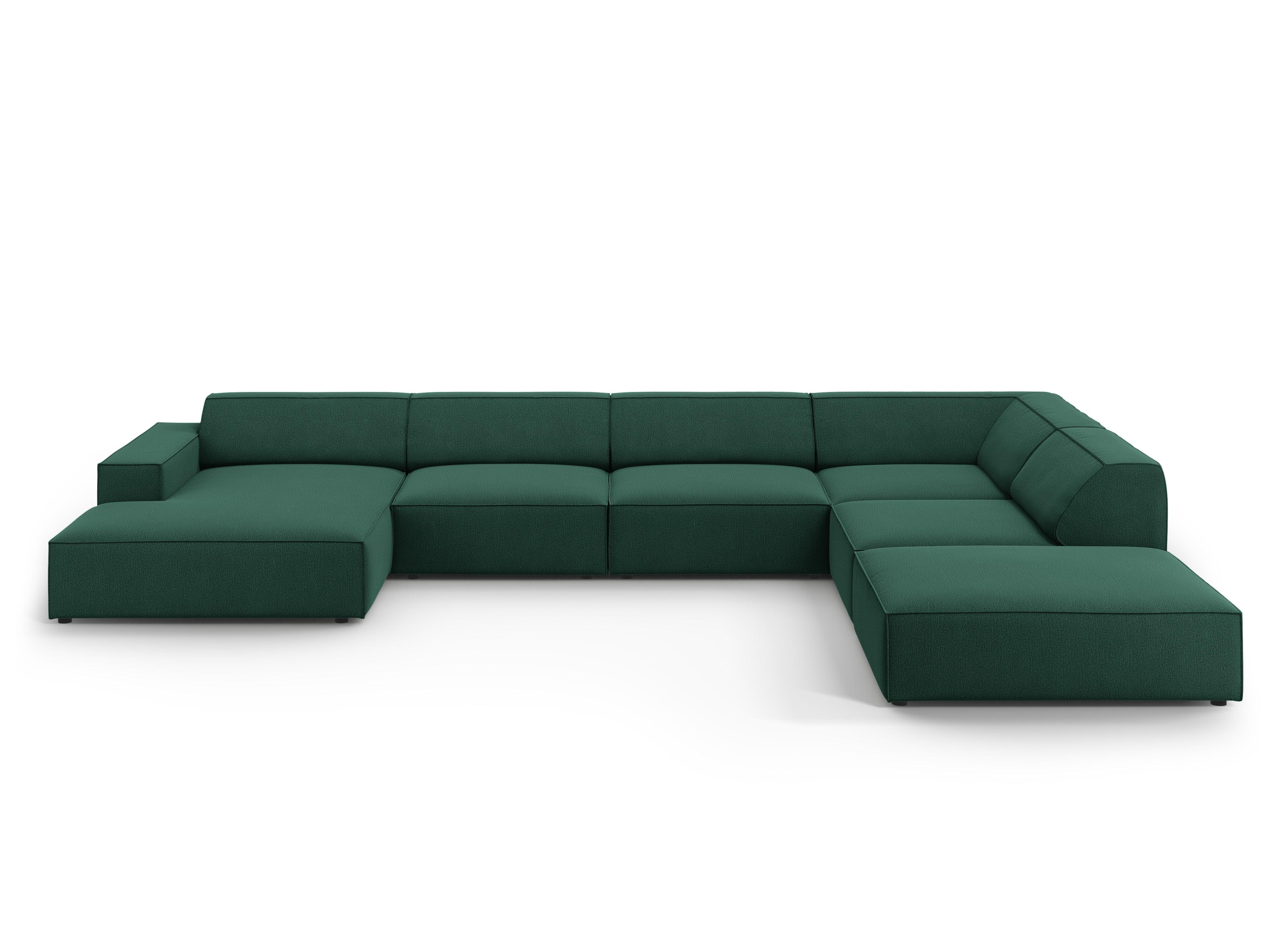 Sofa panoramiczna prawostronna JODIE zielony Micadoni    Eye on Design