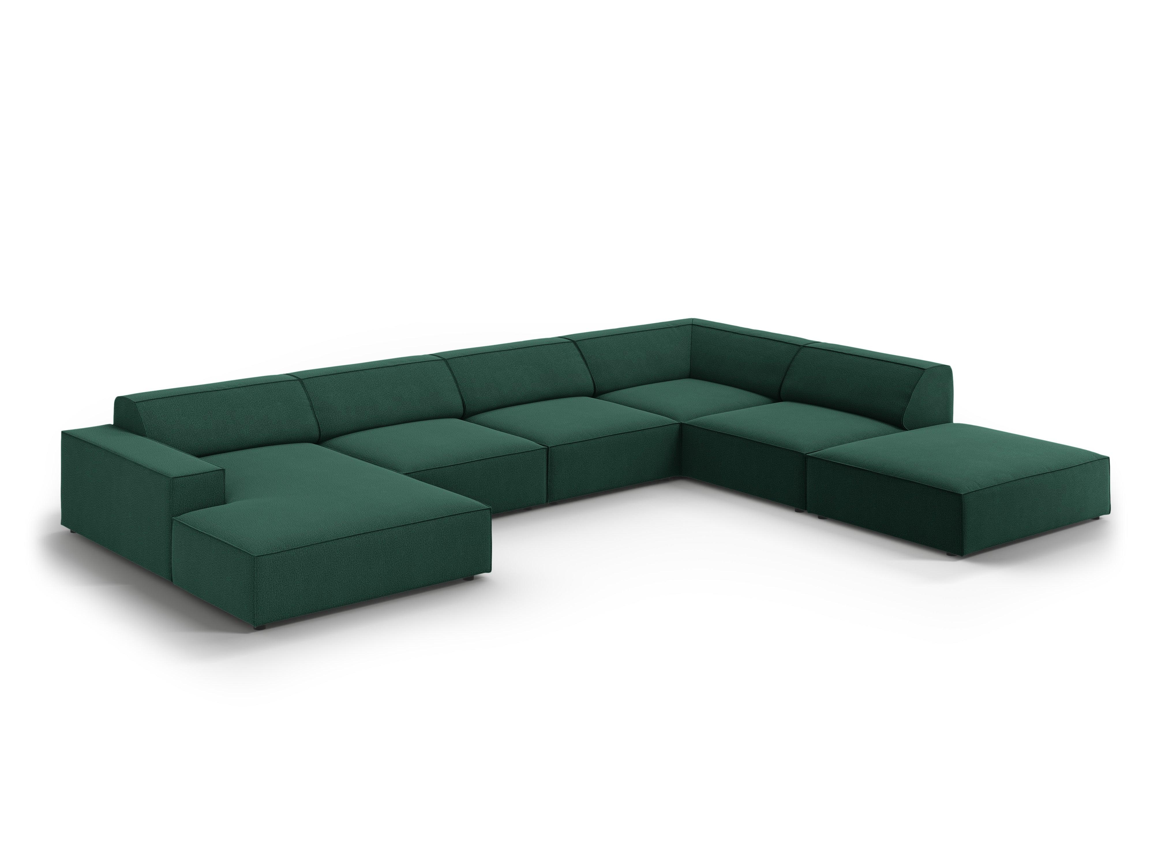 Sofa panoramiczna prawostronna JODIE zielony Micadoni    Eye on Design