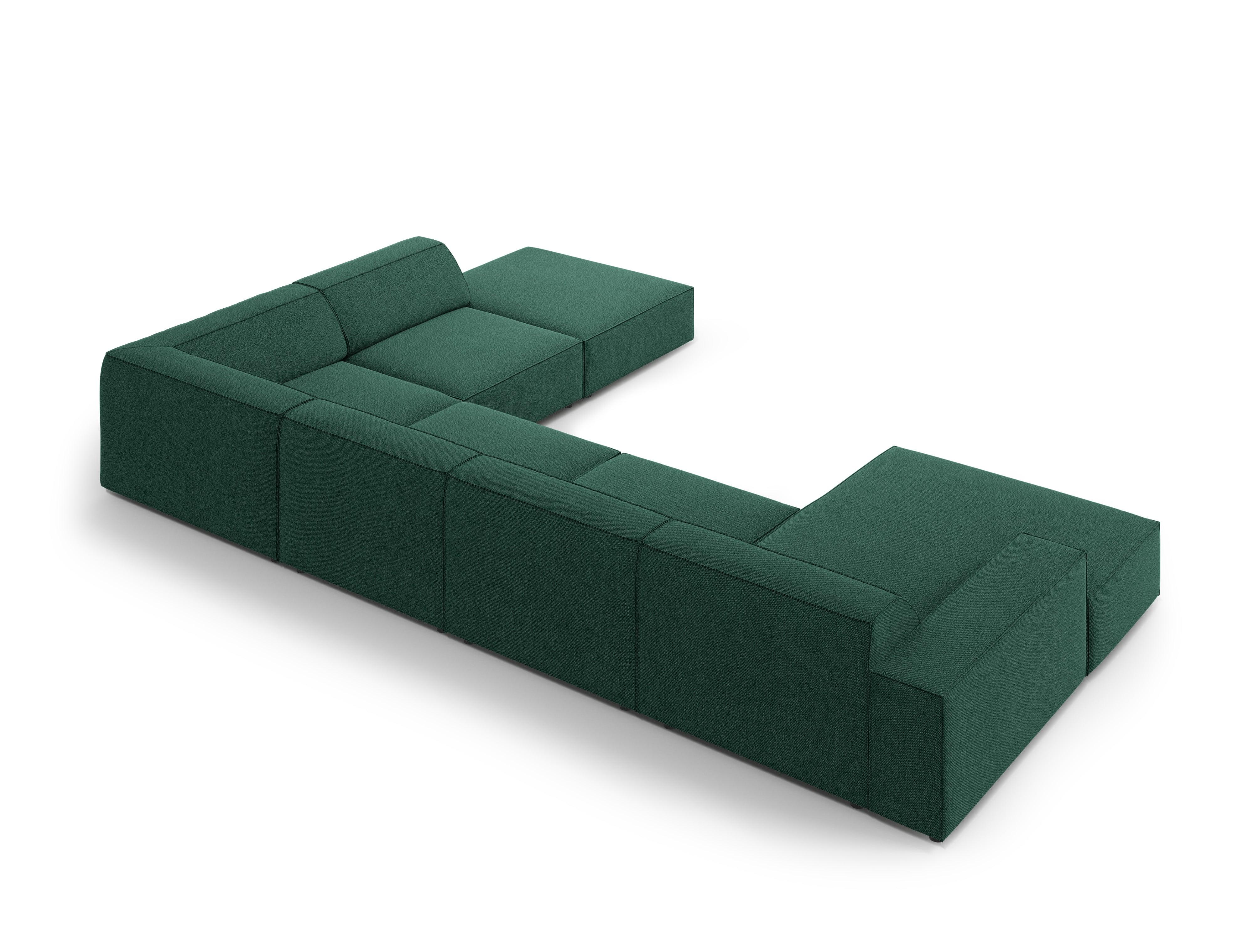 Sofa panoramiczna prawostronna JODIE zielony Micadoni    Eye on Design