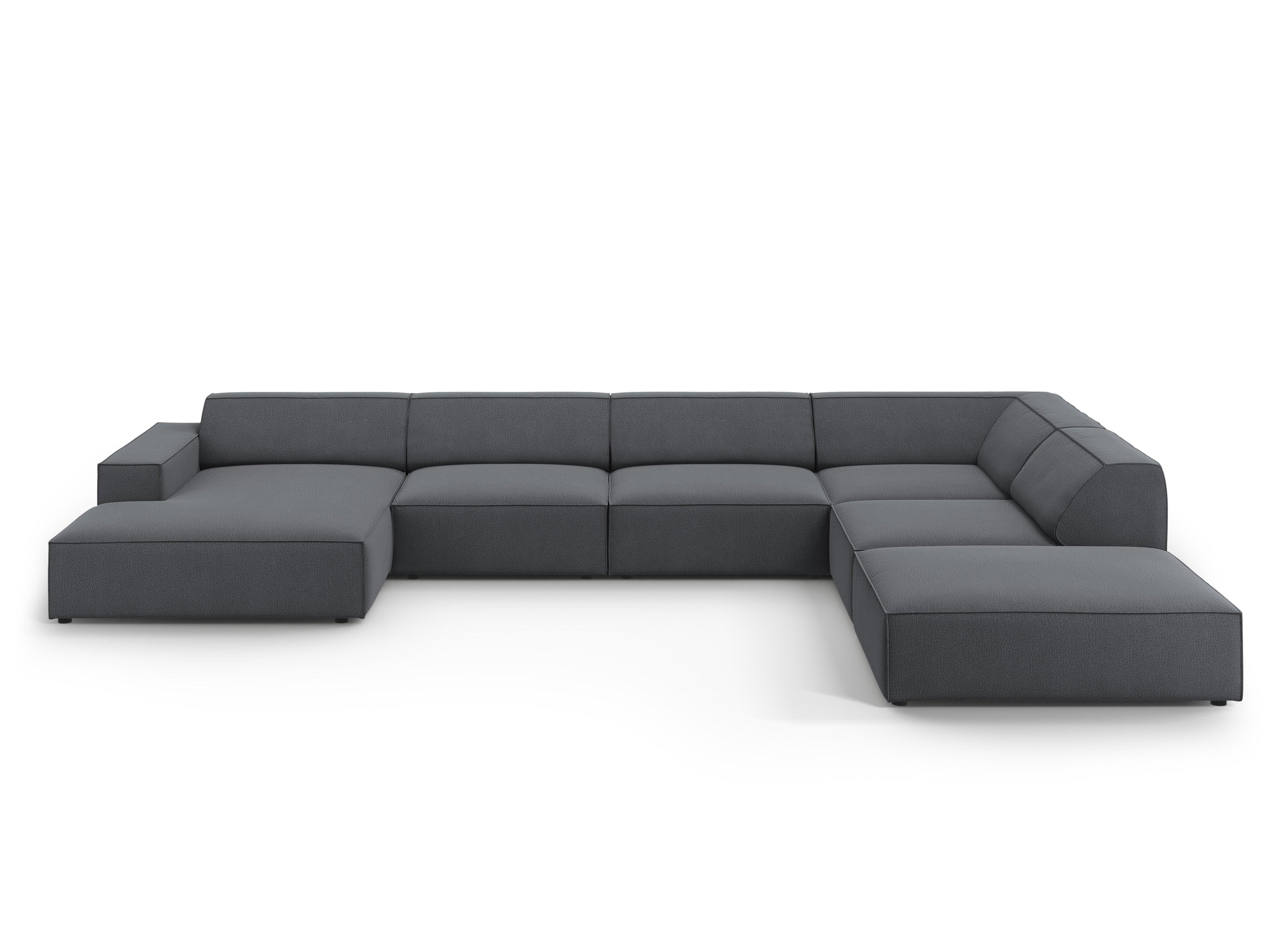 Sofa panoramiczna prawostronna JODIE ciemnoszary Micadoni    Eye on Design