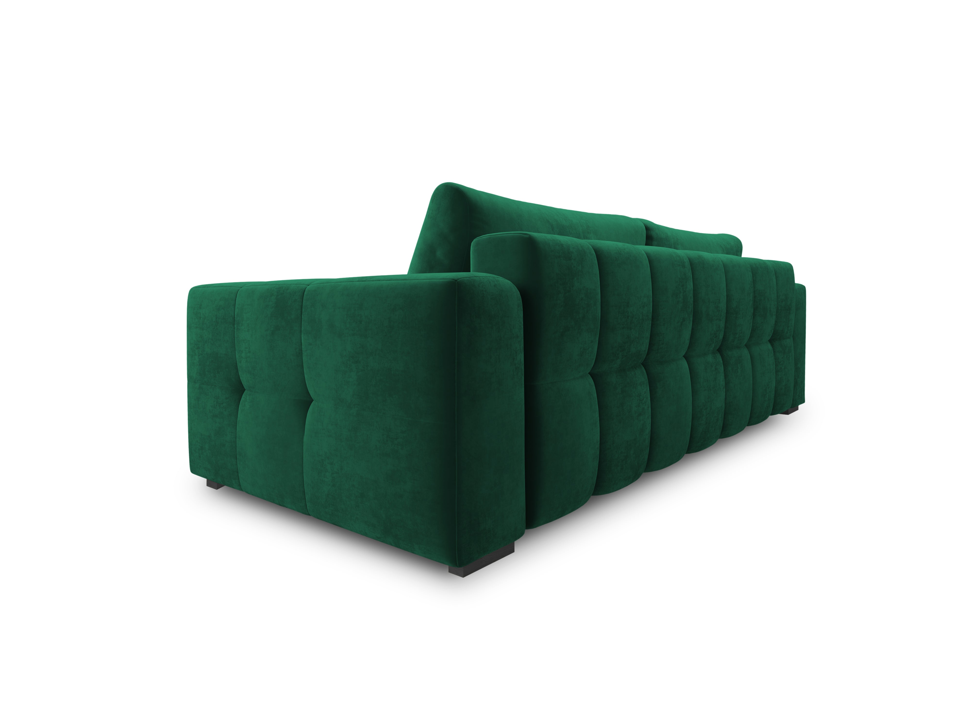 LUCA velvet sofa with sleeping function bottle green