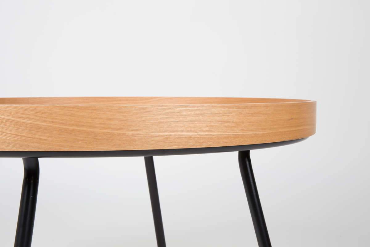 Coffee table low OAK TRAY wooden, Zuiver, Eye on Design