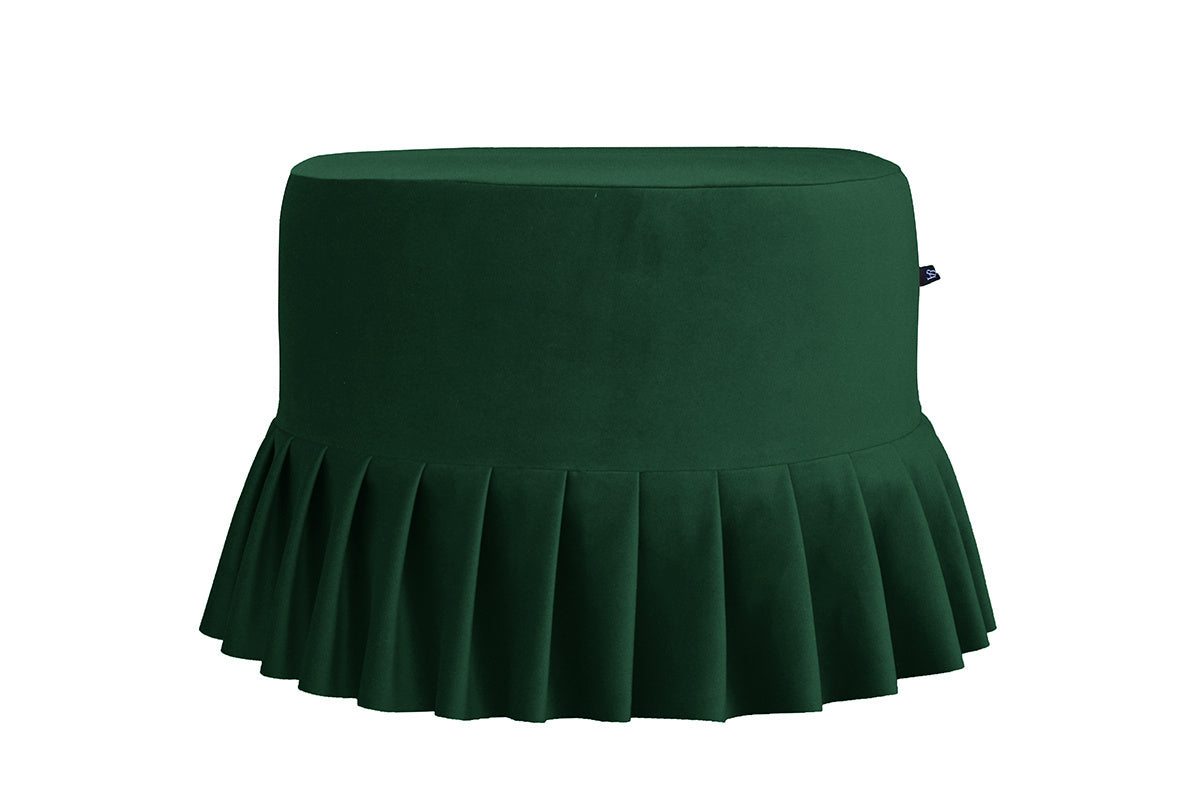 Puff with frill LOLITA bottle green