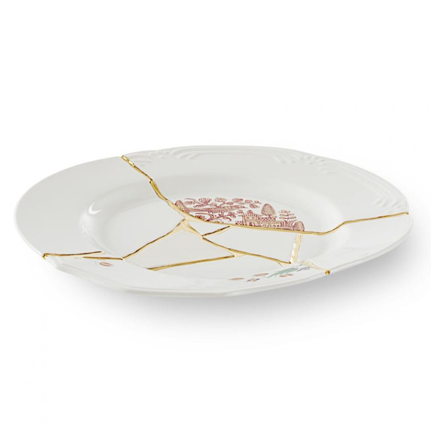 KINTSUGI porcelain dinner plate