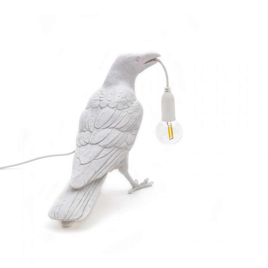 BIRD WAITING outdoor lamp white