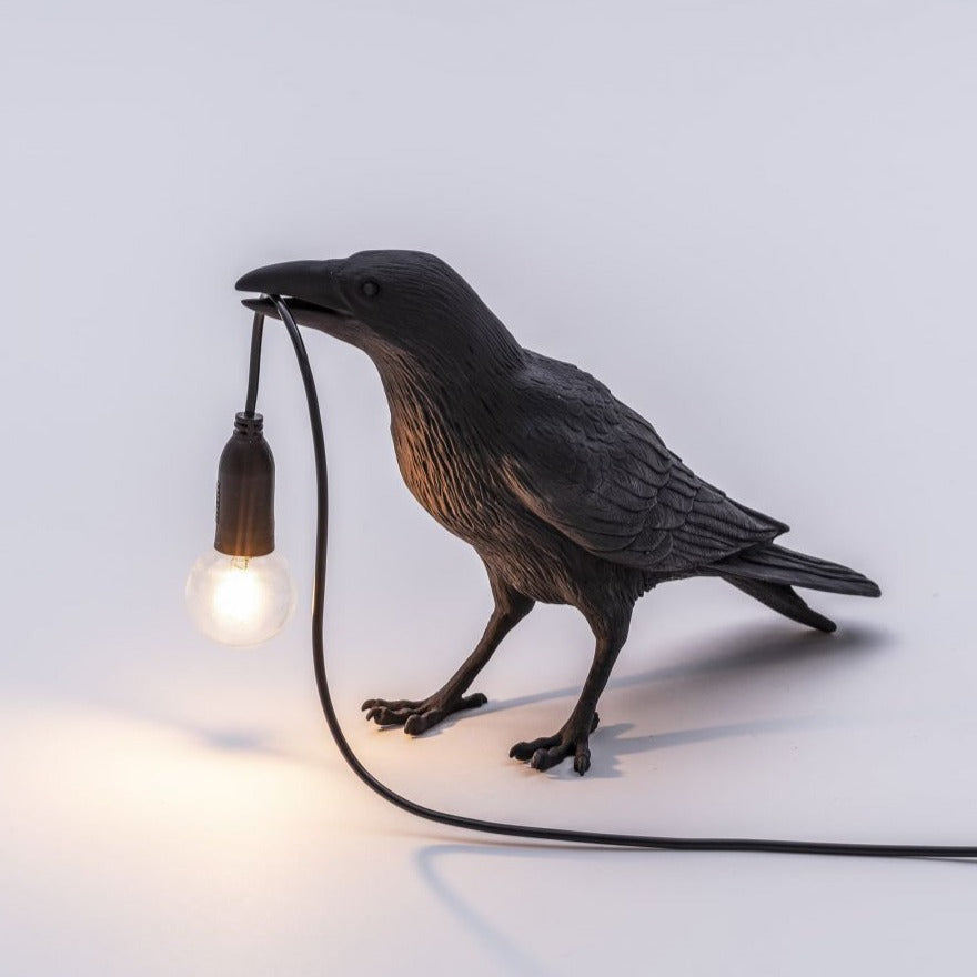 BIRD WAITING lamp black