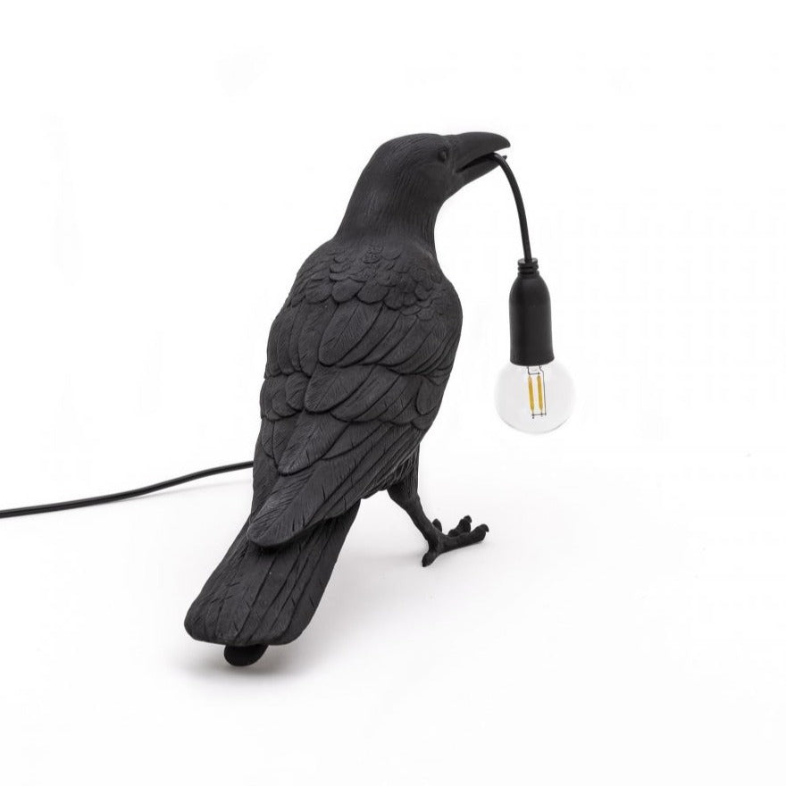 BIRD WAITING lamp black