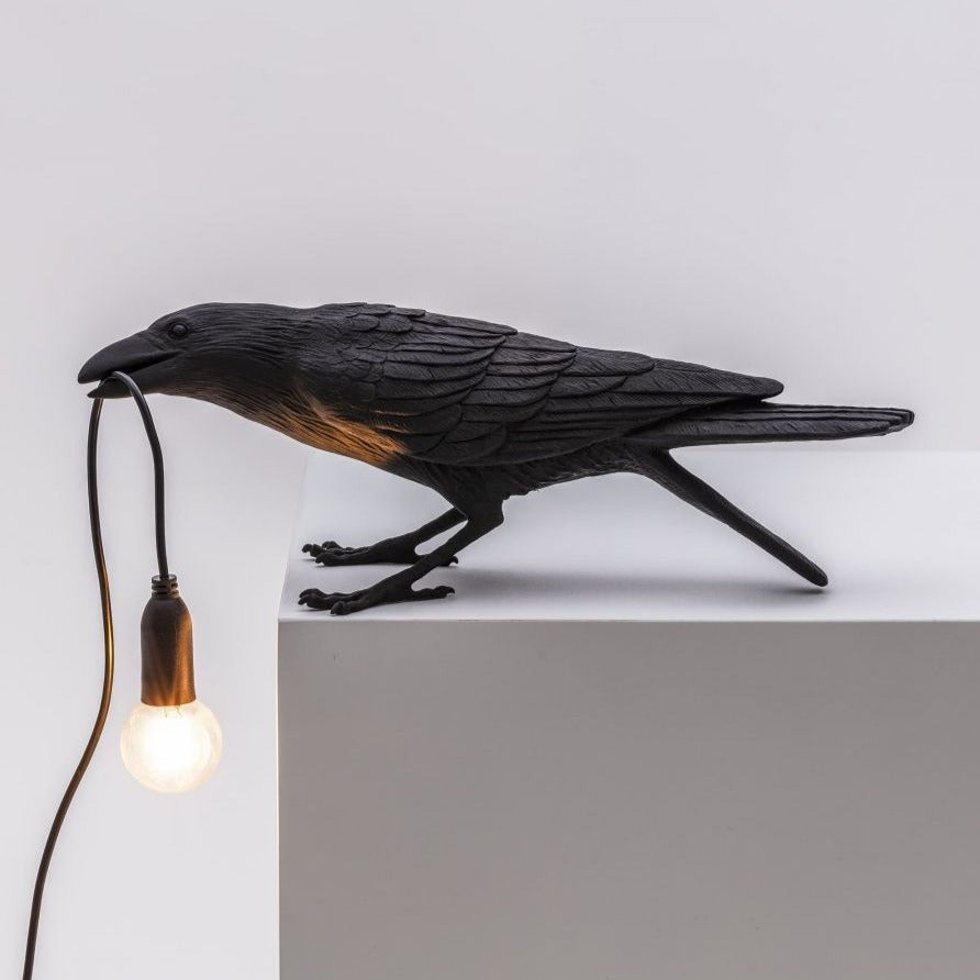 BIRD PLAYING outdoor lamp black