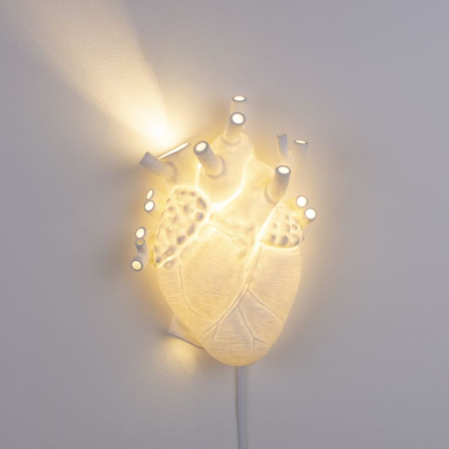 HEART wall lamp white porcelain