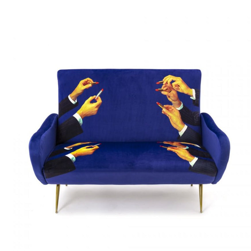 2-Sitzer-Sofa LIPSTICKS blau