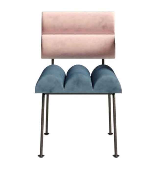 ROLL &amp; ROLL chair pink with blue, Happy Barok, Eye on Design