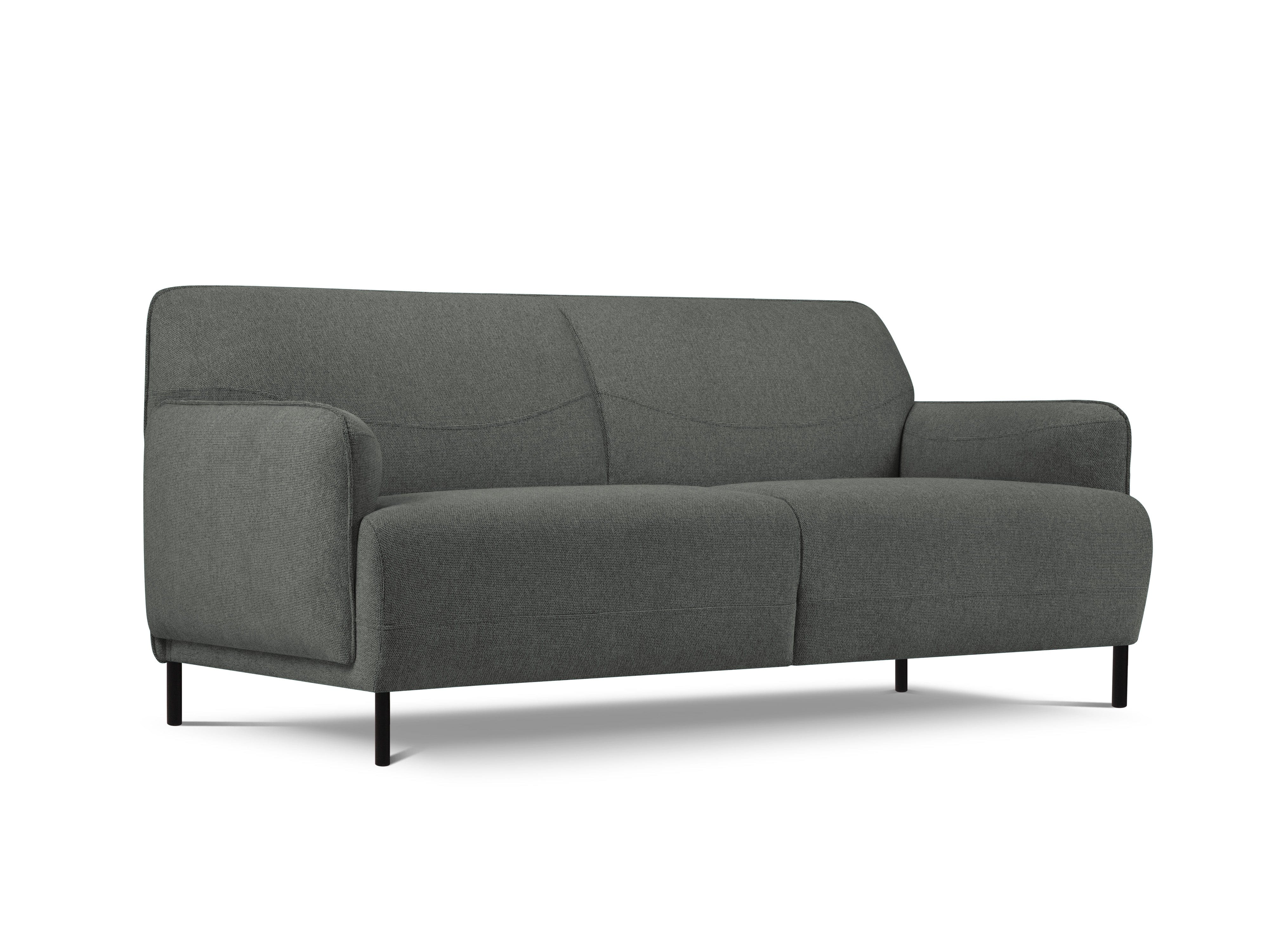 Sofa, "Neso", 2 Seats, 175x90x76
 ,Grey,Black Metal, Windsor & Co, Eye on Design